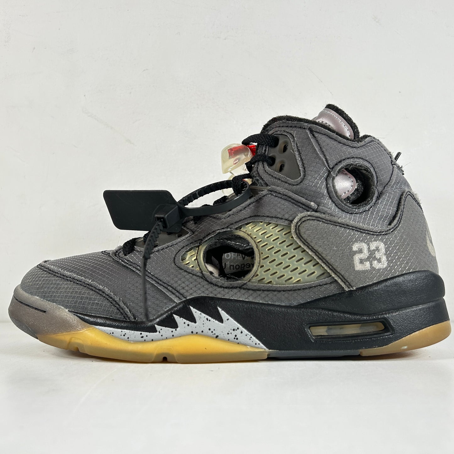 CT8480 001 Jordan 5 Off-White Black [USED] - 10 M (Used) (No Box) (Cut Holes)