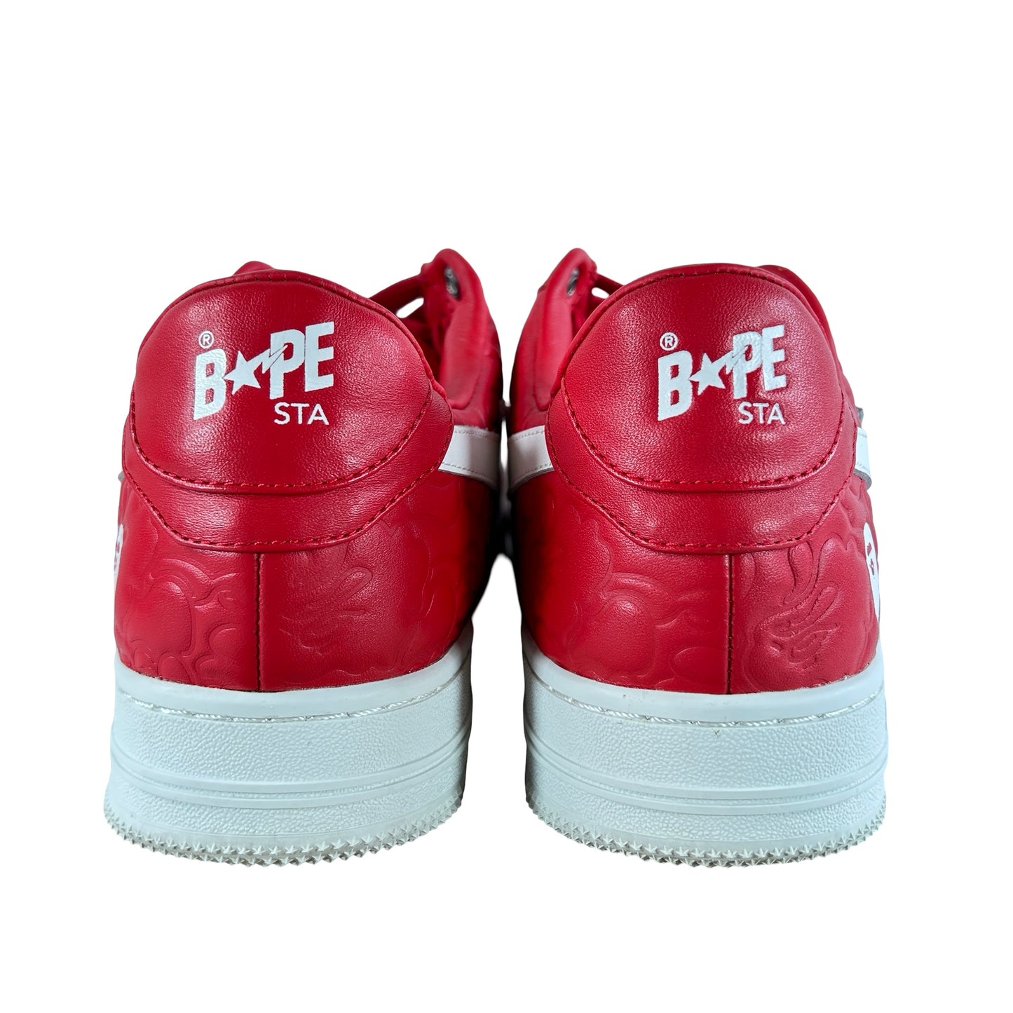 001FWJ801052 RED A Bathing Ape Bape Sta Low #3 Line Camo Red [USED] - 9.5 M (Used) (No Box)