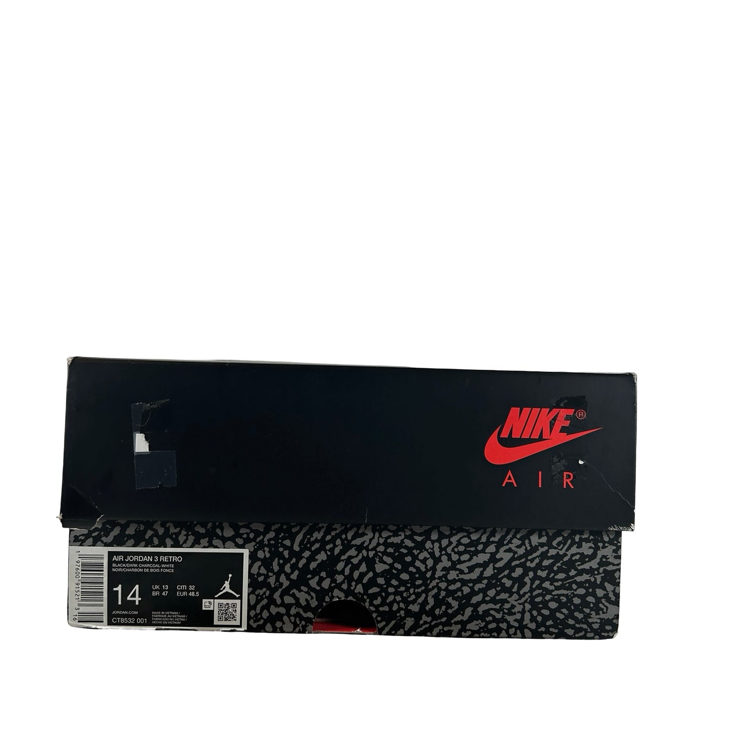 CT8532 001 Jordan 3 Retro Black Cat (2025) [USED] - 14 M (Used)