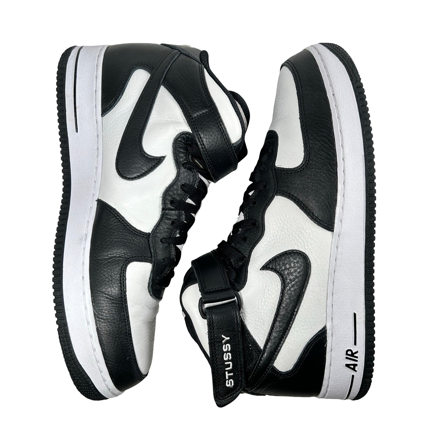 DJ7840 002 Nike Air Force 1 Mid Stussy Gris Negro