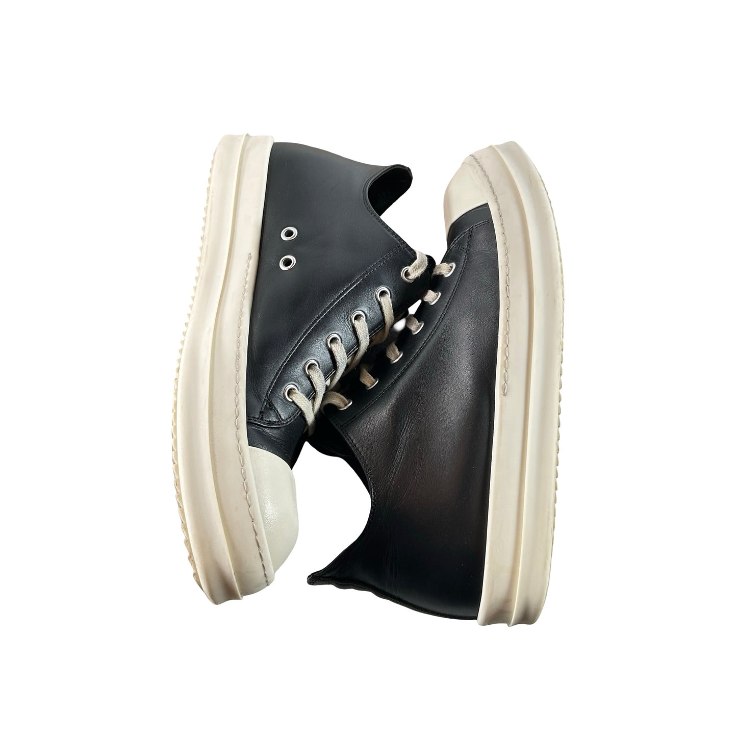 RU02C7891 LPO 911 Rick Owens Luxor Low Black Milk [USED] - 42 EU / 9 US (Used)