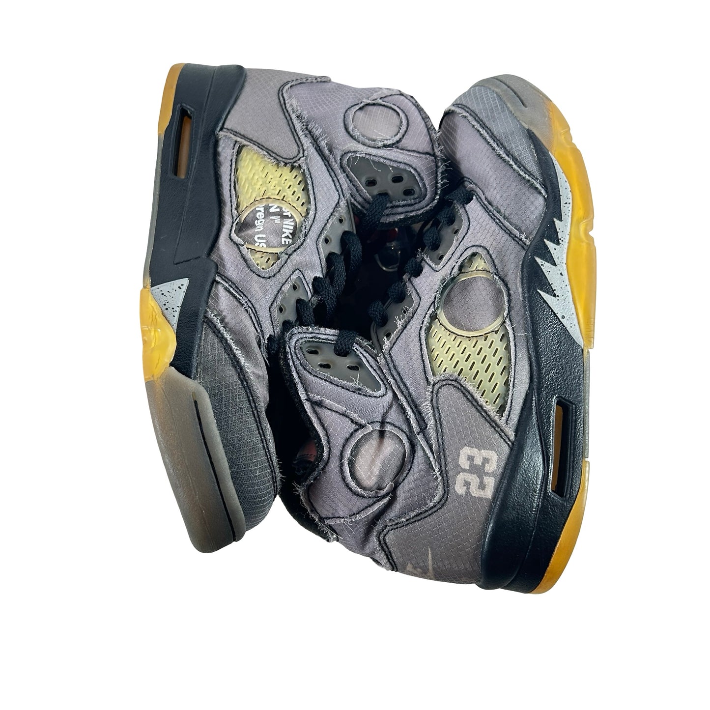 CT8480 001 Jordan 5 Off-White Black [USED] - 7.5 M (Used8)