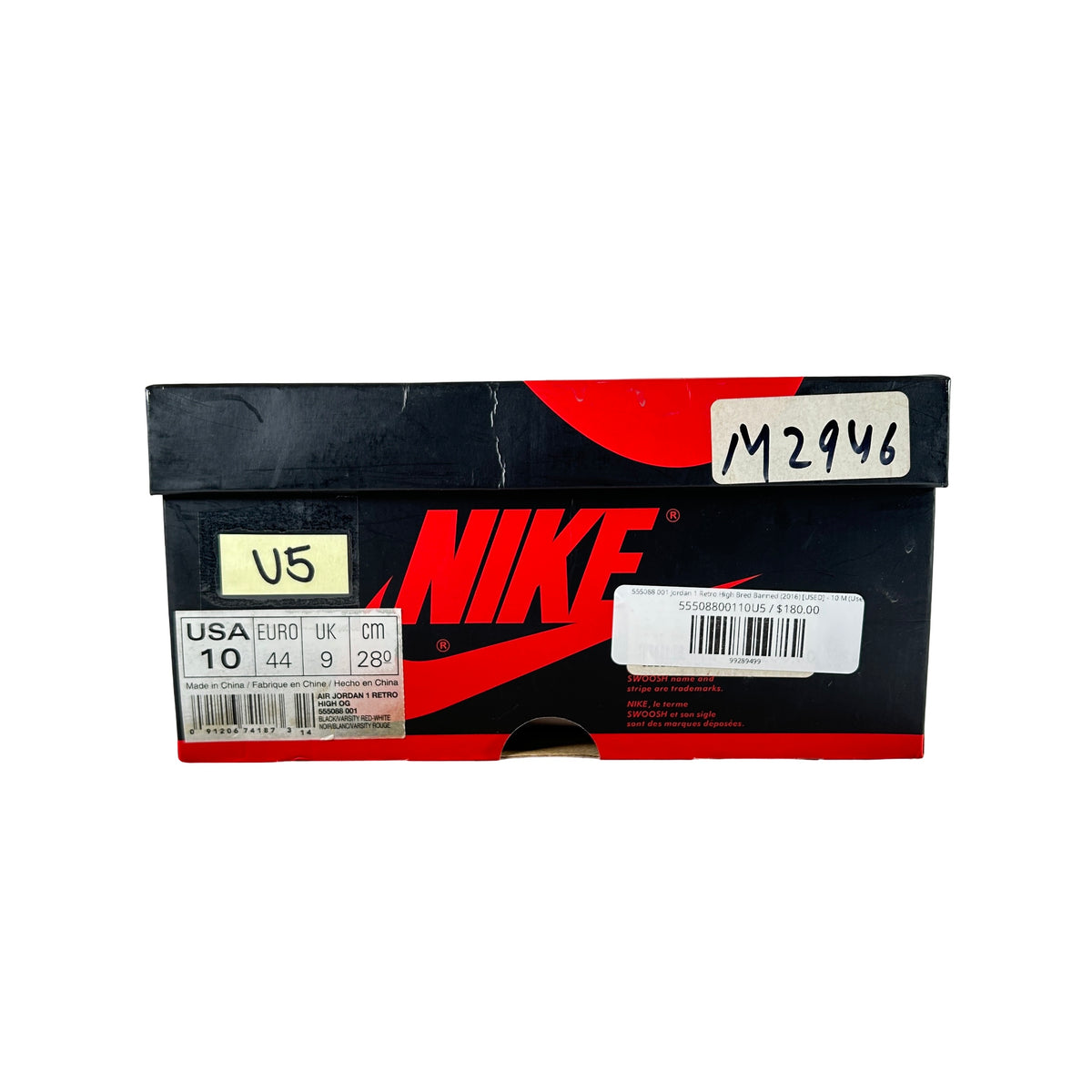 555088 001 Jordan 1 Retro High Bred Banned (2016) [USED] - 10 M (Used5)