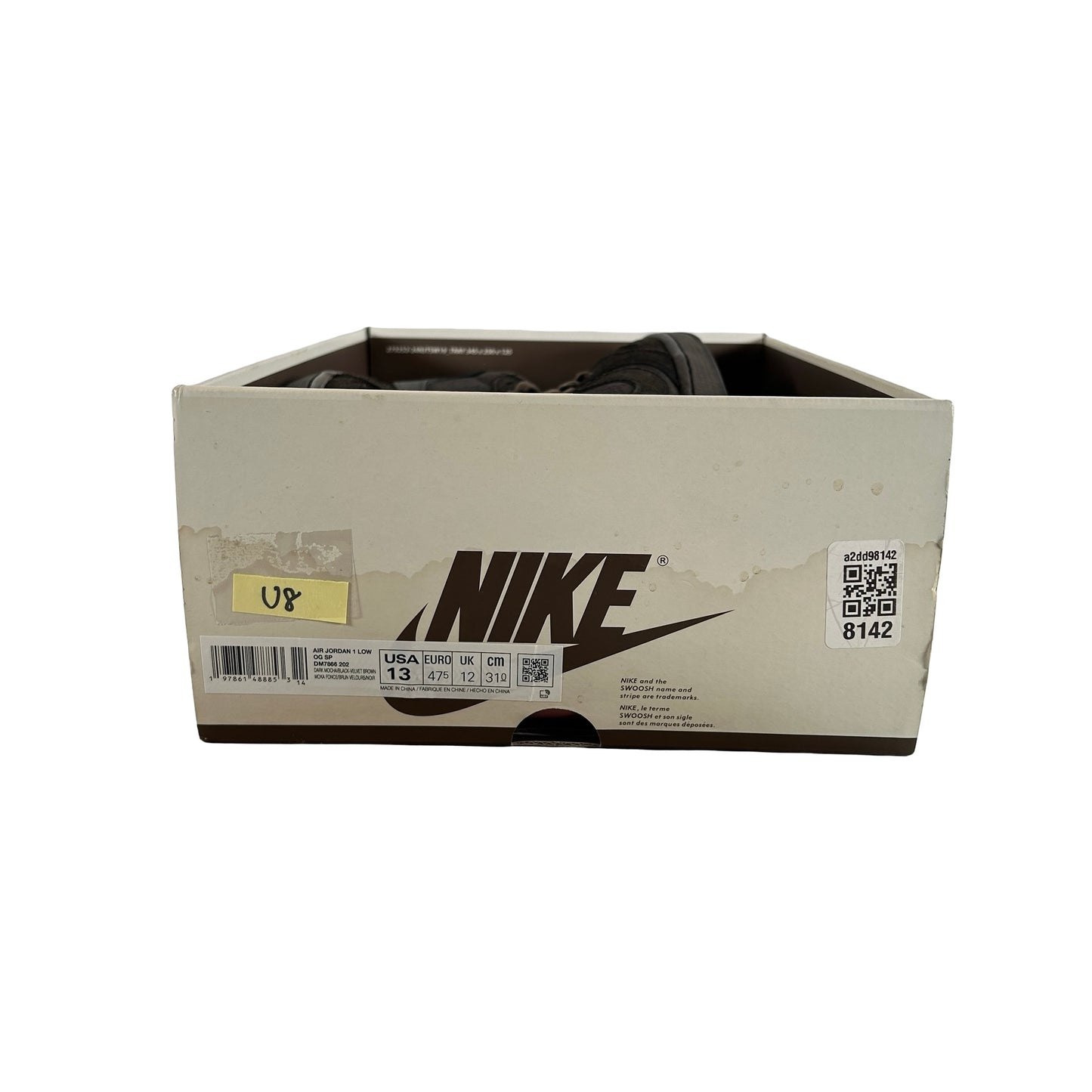 DM7866 202 Jordan 1 Retro Low OG SP Travis Scott Velvet Brown [USED] - 13 M (Used7) (No Lid)