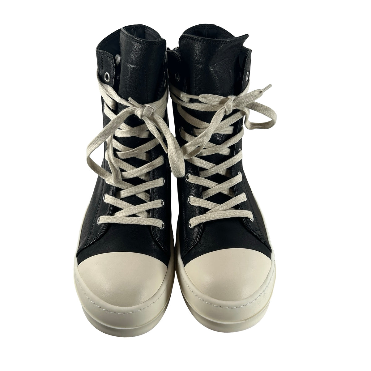 RR02F4890 LGY 8411 Rick Owens Tower Sneaks High-Top Black Milk