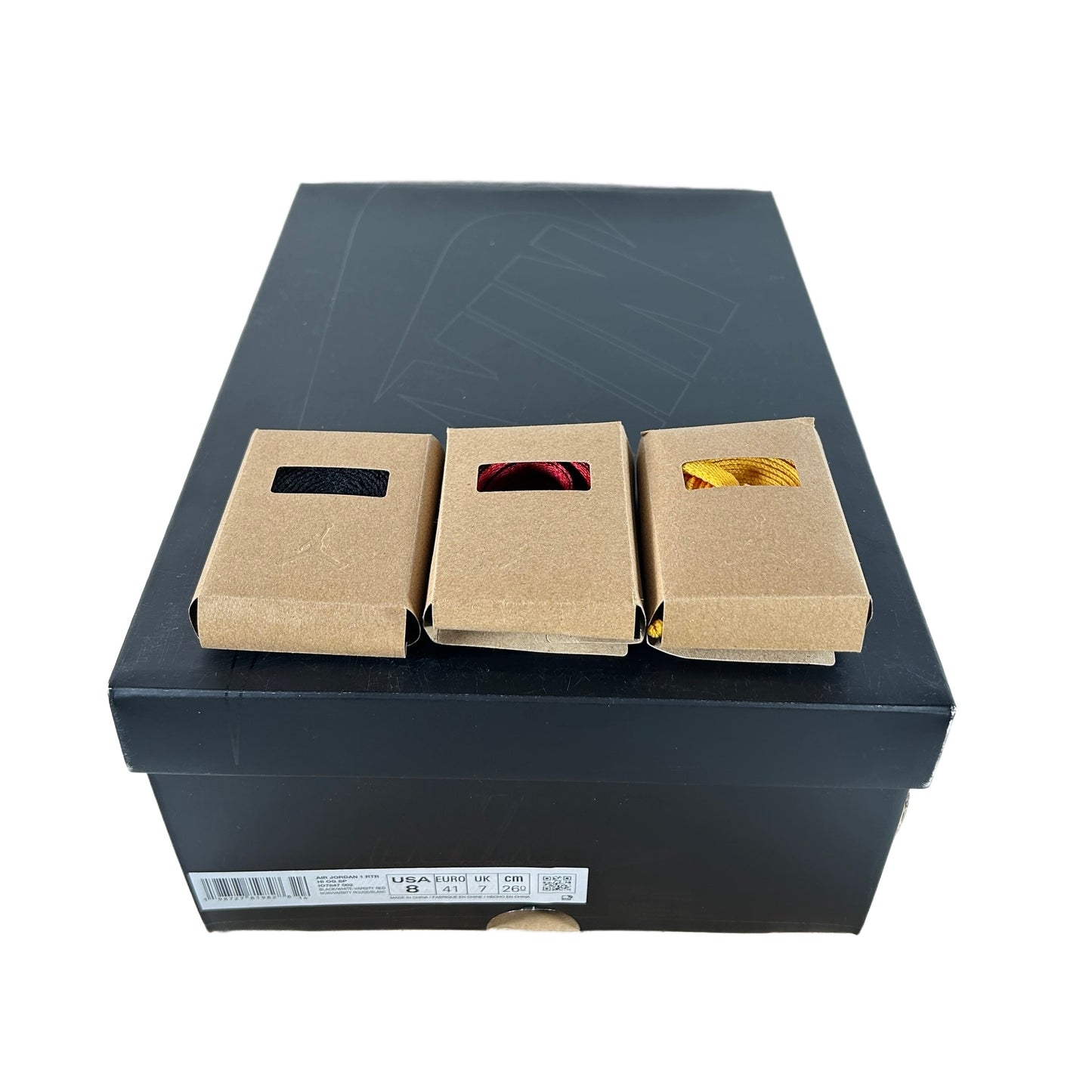 IO7847 002 Jordan 1 Retro High OG SP Fragment x Union LA Varsity Red Sport Royal [USED] - 8 M (Used)