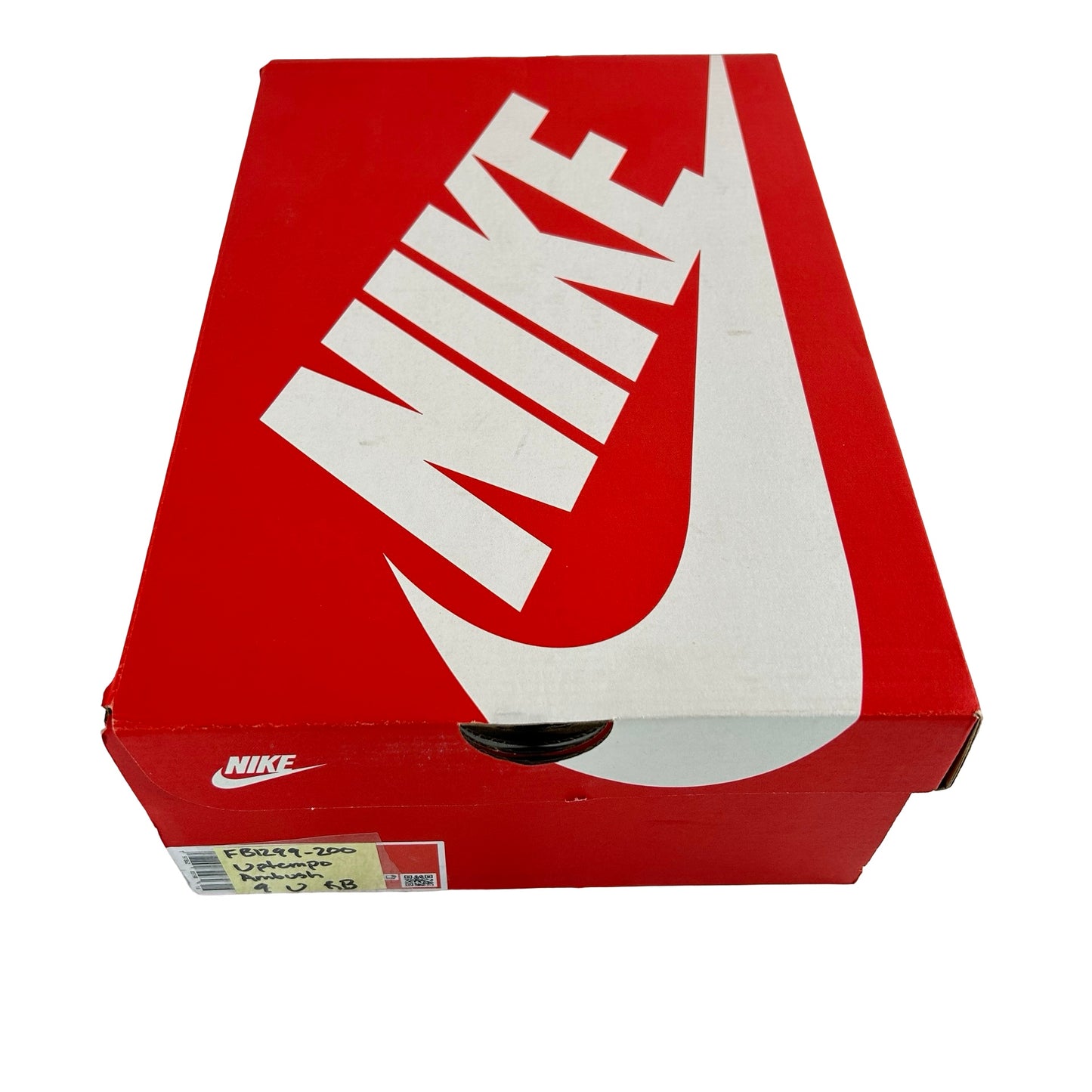 FB1299 200 Nike Air More Uptempo Low AMBUSH Sulfur [USED] - 9 M (Used) (Replace Box)