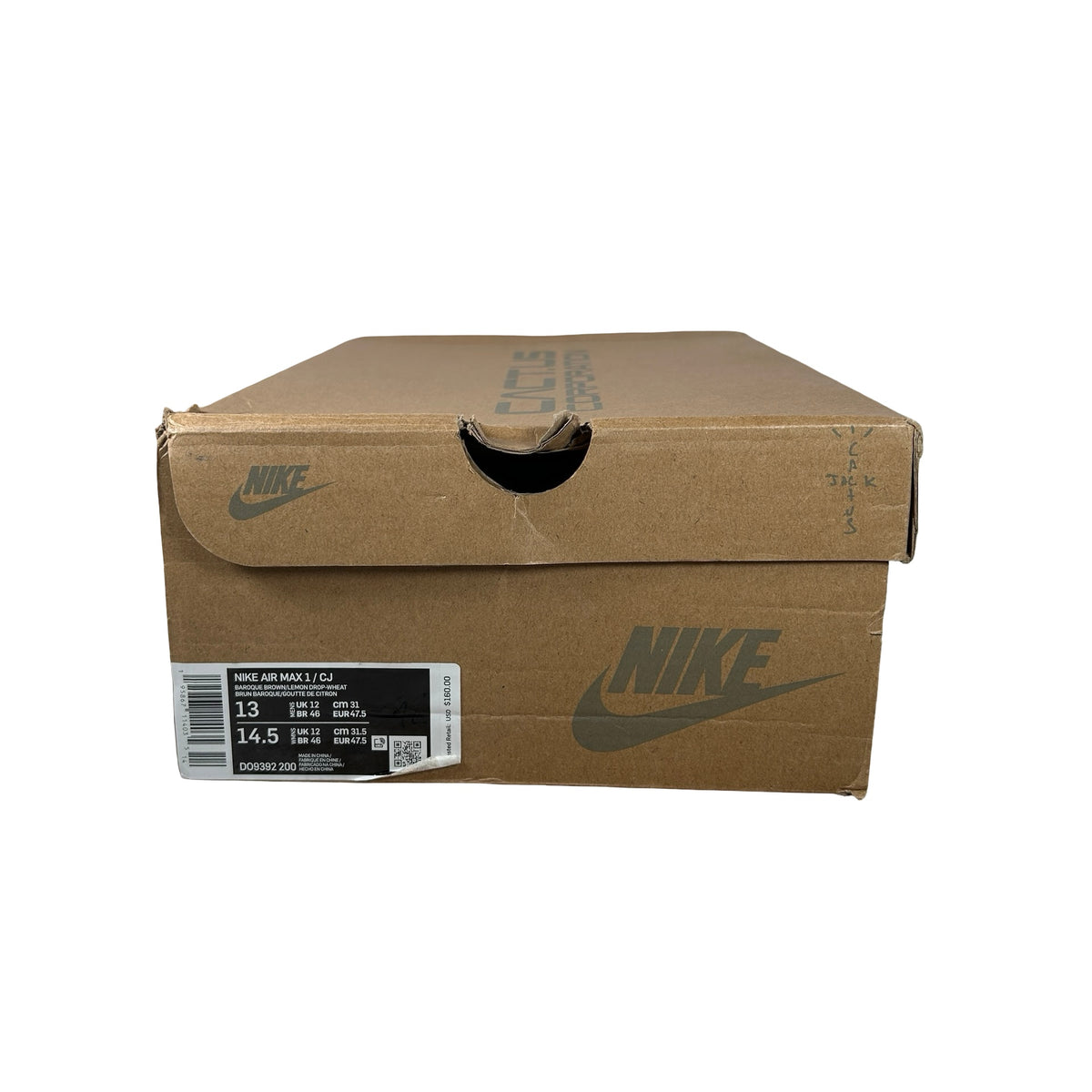 DO9392 200 Nike Air Max 1 Travis Scott Brown [USED] - 13 M (Used)