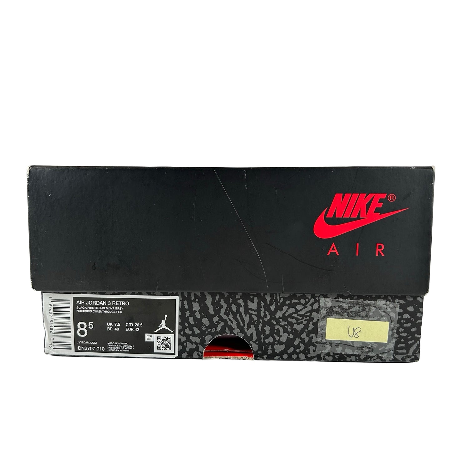 DN3707 010 Jordan 3 Retro Black Cement Reimagined (2024) [USED] - 8.5 M (Used8)