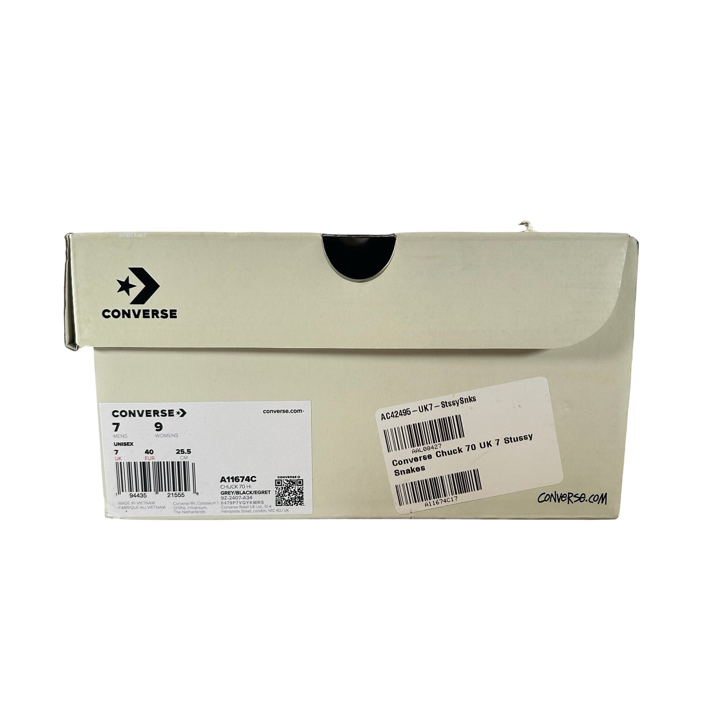 A11674C Converse Chuck Taylor All Star 70 Hi Stussy Snakeskin [USED] - 7 M (Used)