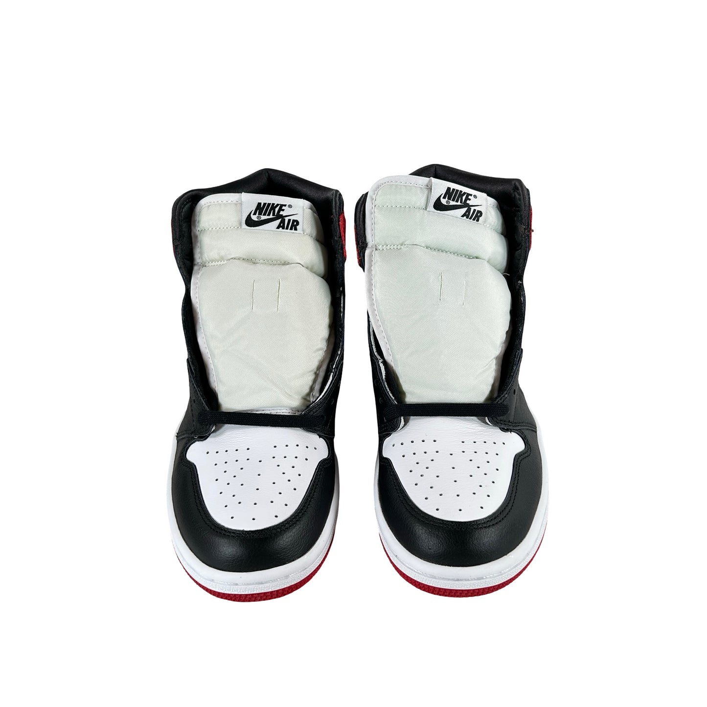 CD0461 016 Jordan 1 Satin Black Toe [CONDITIONAL] - 8 W (Yellowing)