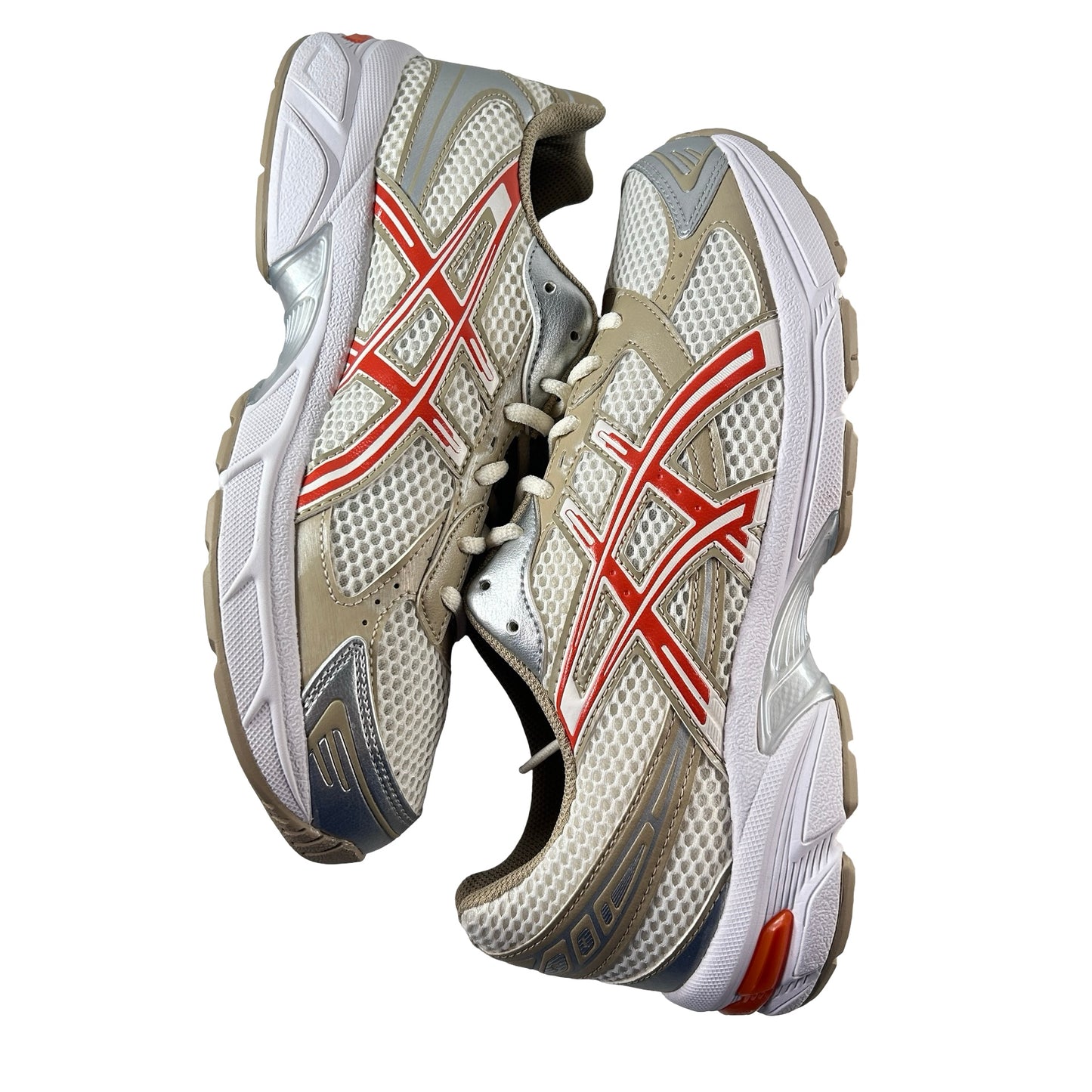 1203A966 100 ASICS Gel-1130 Cream Vermillion Tomato [USED] - 8 M (Used) (No Box)
