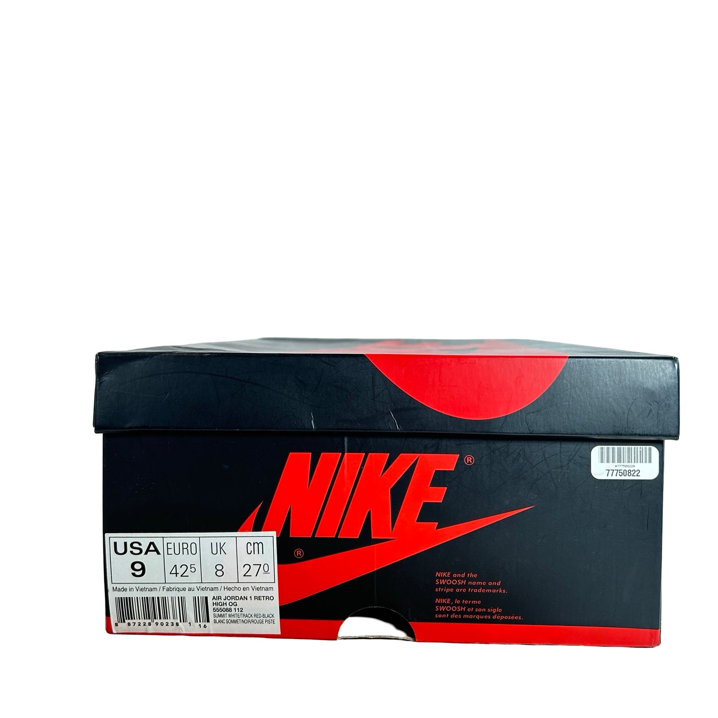 555088 112 Jordan 1 Retro High Track Red [USED] - 9 M (Used)