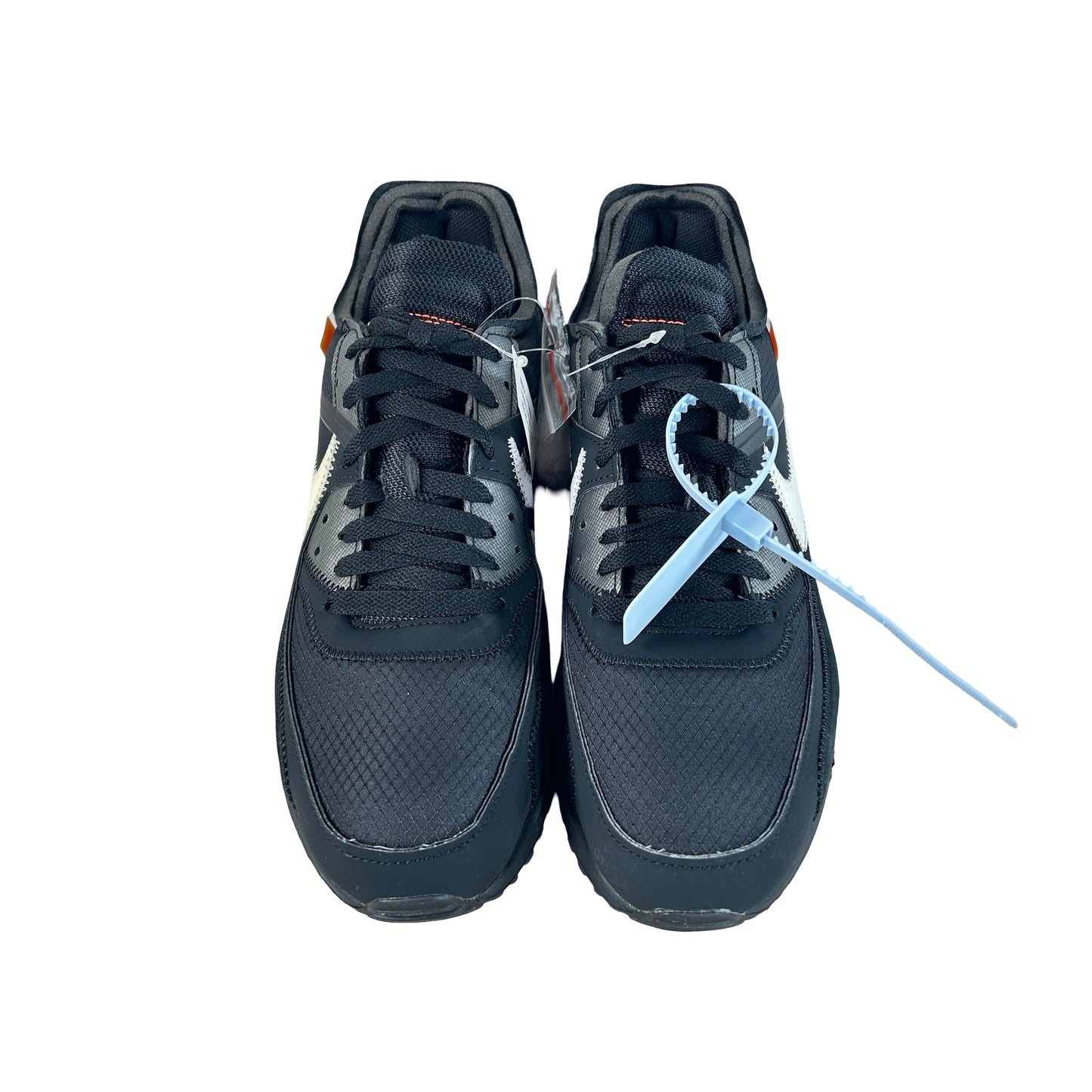 AA7293 001 Air Max 90 Off-White Black - 10.5 M (Swooshes Slightly Yellowing)