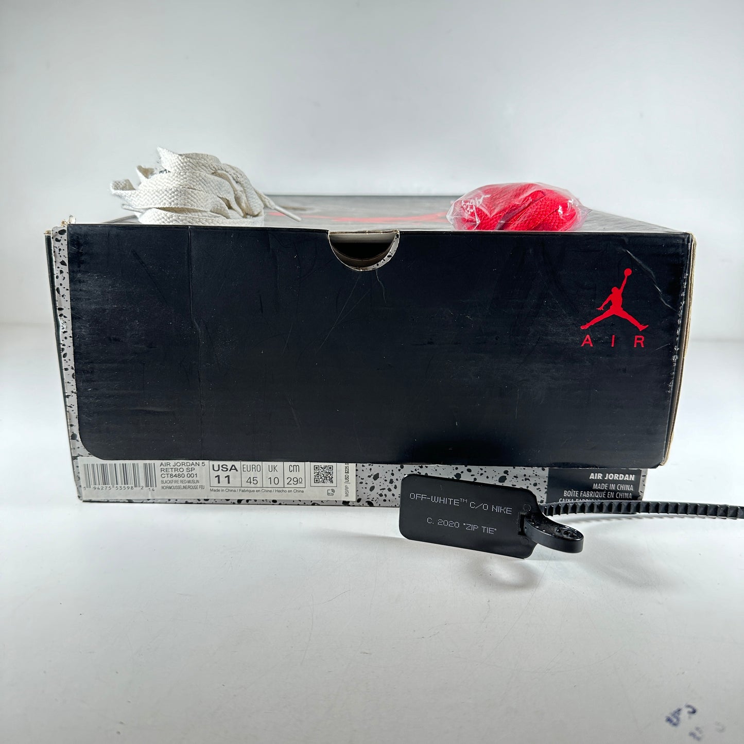 CT8480 001 Jordan 5 Off-White Black [USED] - 11 M (Used)