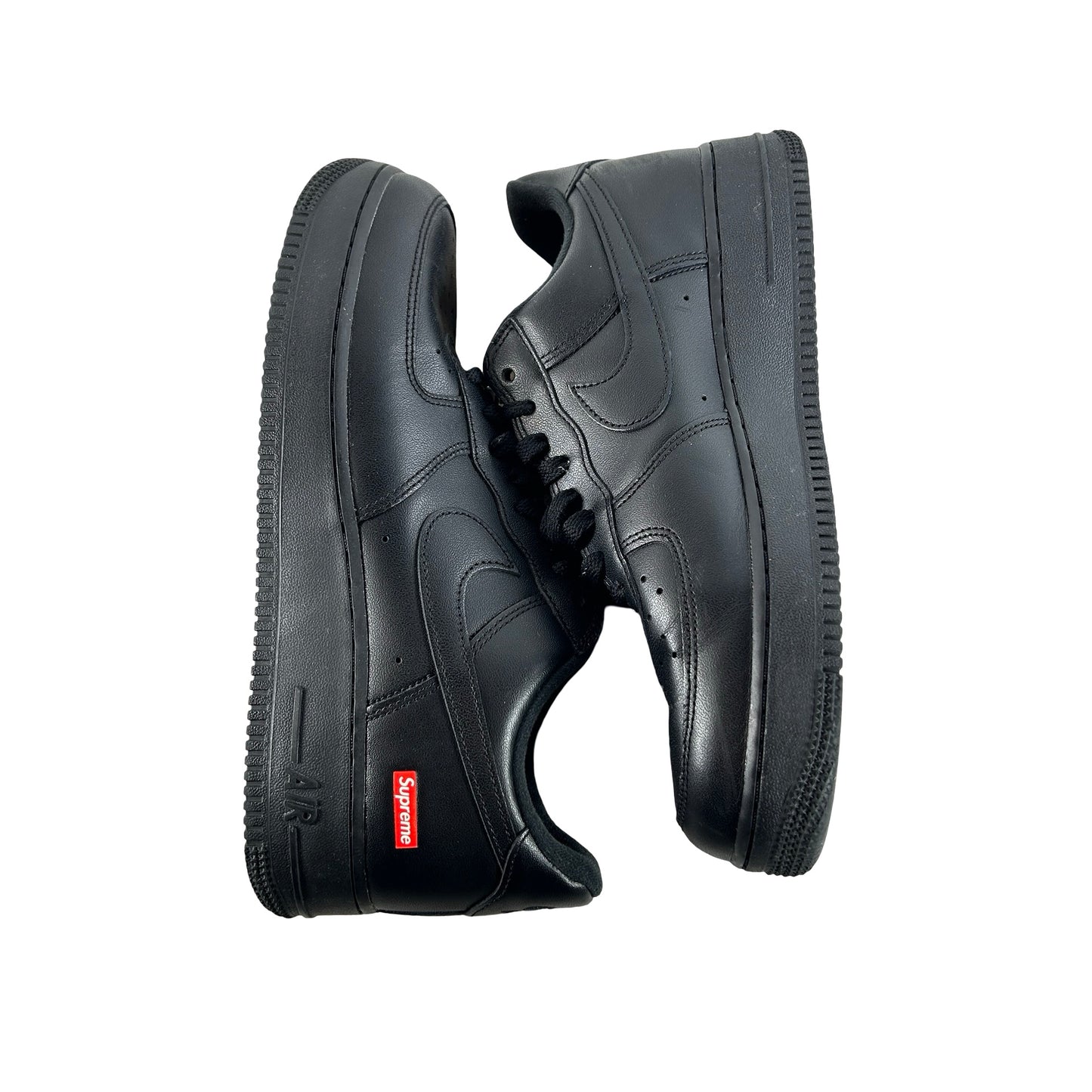 CU9225 001 Air Force 1 Low Supreme Black [USED] - 9 M (Used) (No Box)