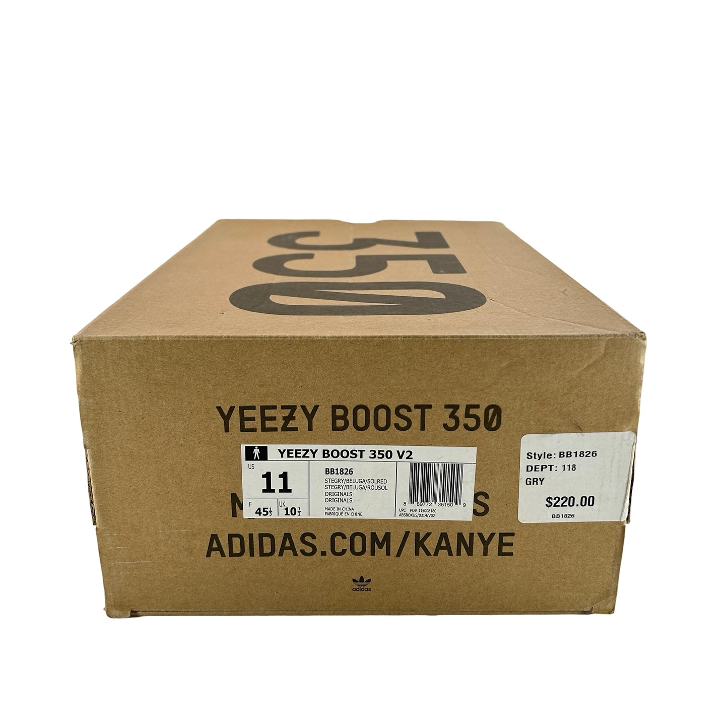BB1826 adidas Yeezy Boost 350 V2 Beluga [USED] - 11 M (Used)