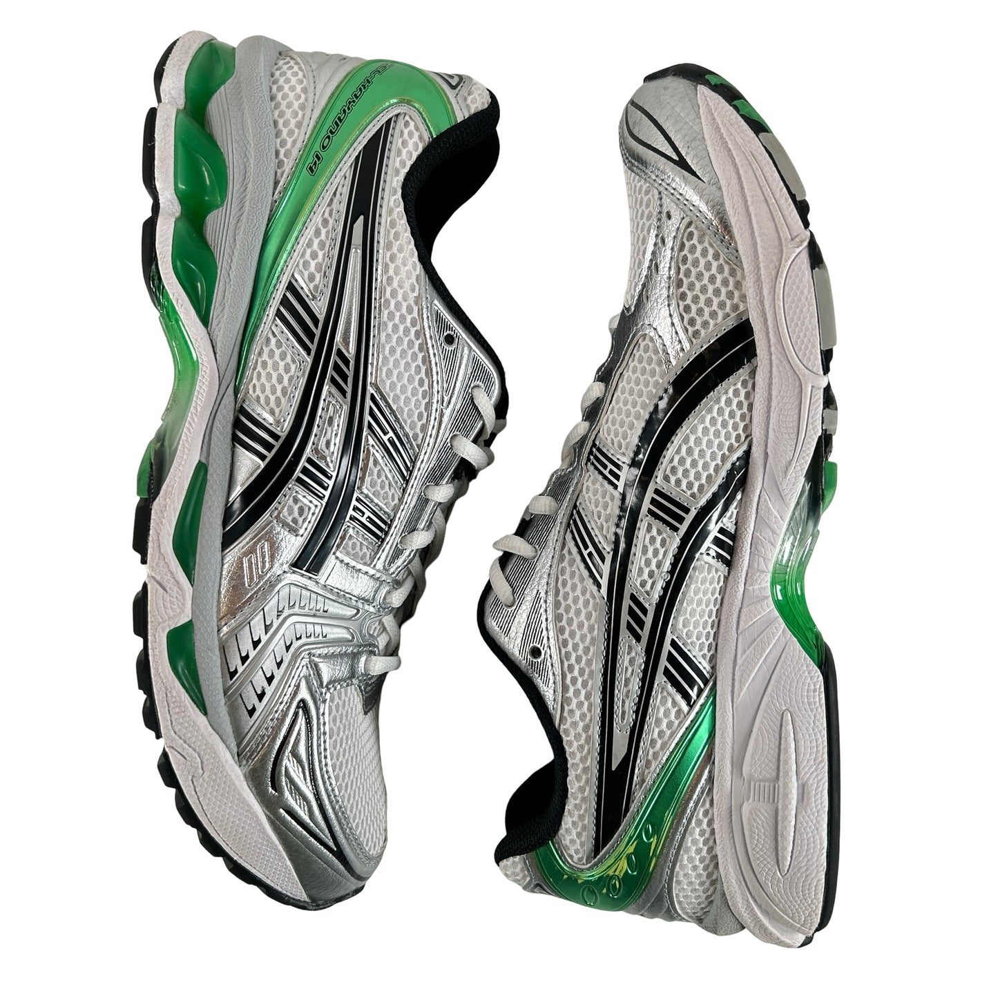 1201A019 110 ASICS Gel-Kayano 14 White Malachite Green [USED] - 9.5 M (Used) (No Box)