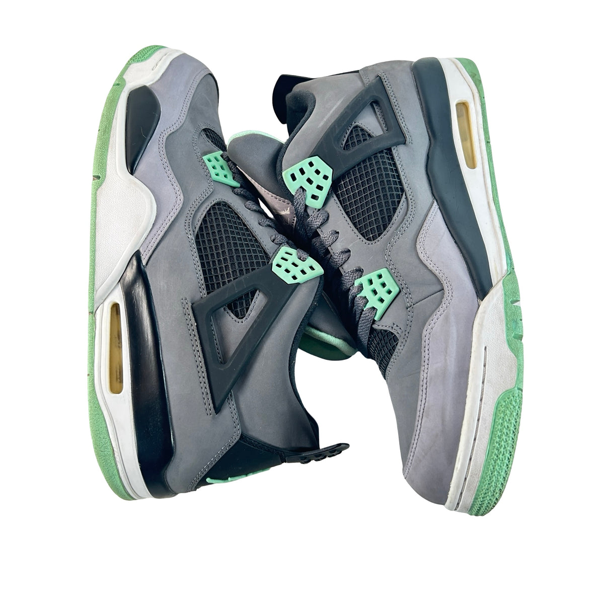 308497 033 Jordan 4 Retro Green Glow [USED] - 12 M (Used)