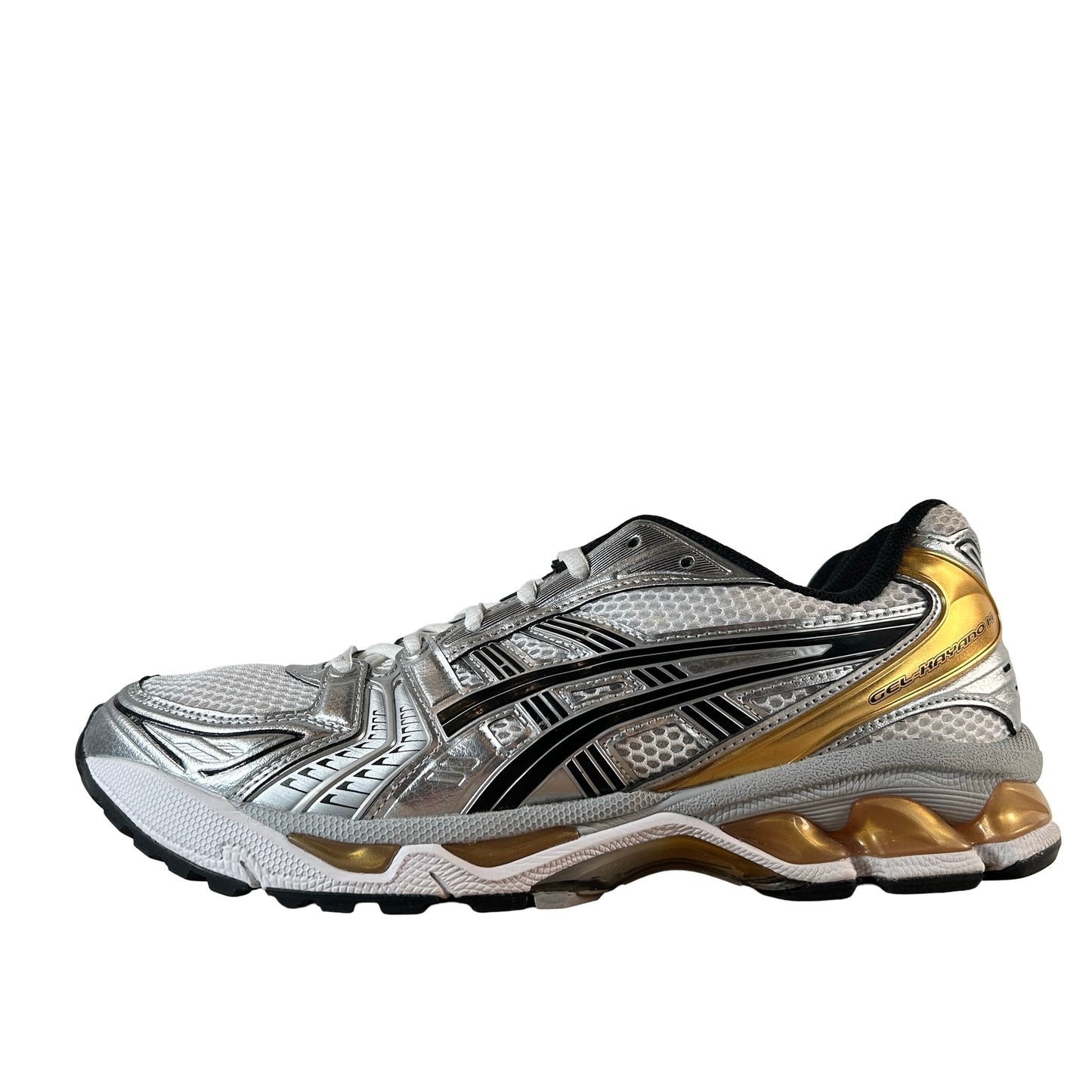 1201A019 102 ASICS Gel-Kayano 14 White Pure Gold [USED] - 9 M (Used) (No Box)