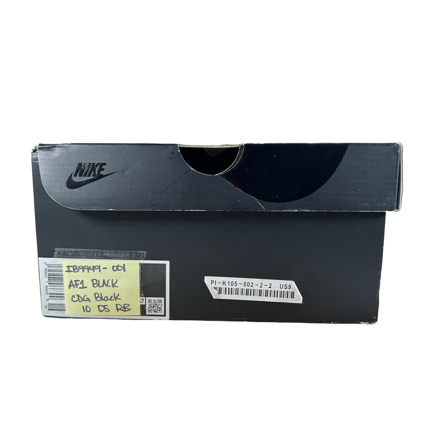 IB9949 001 Nike Air Force 1 Low Retro Comme des Garçons Black [REPLACE BOX]