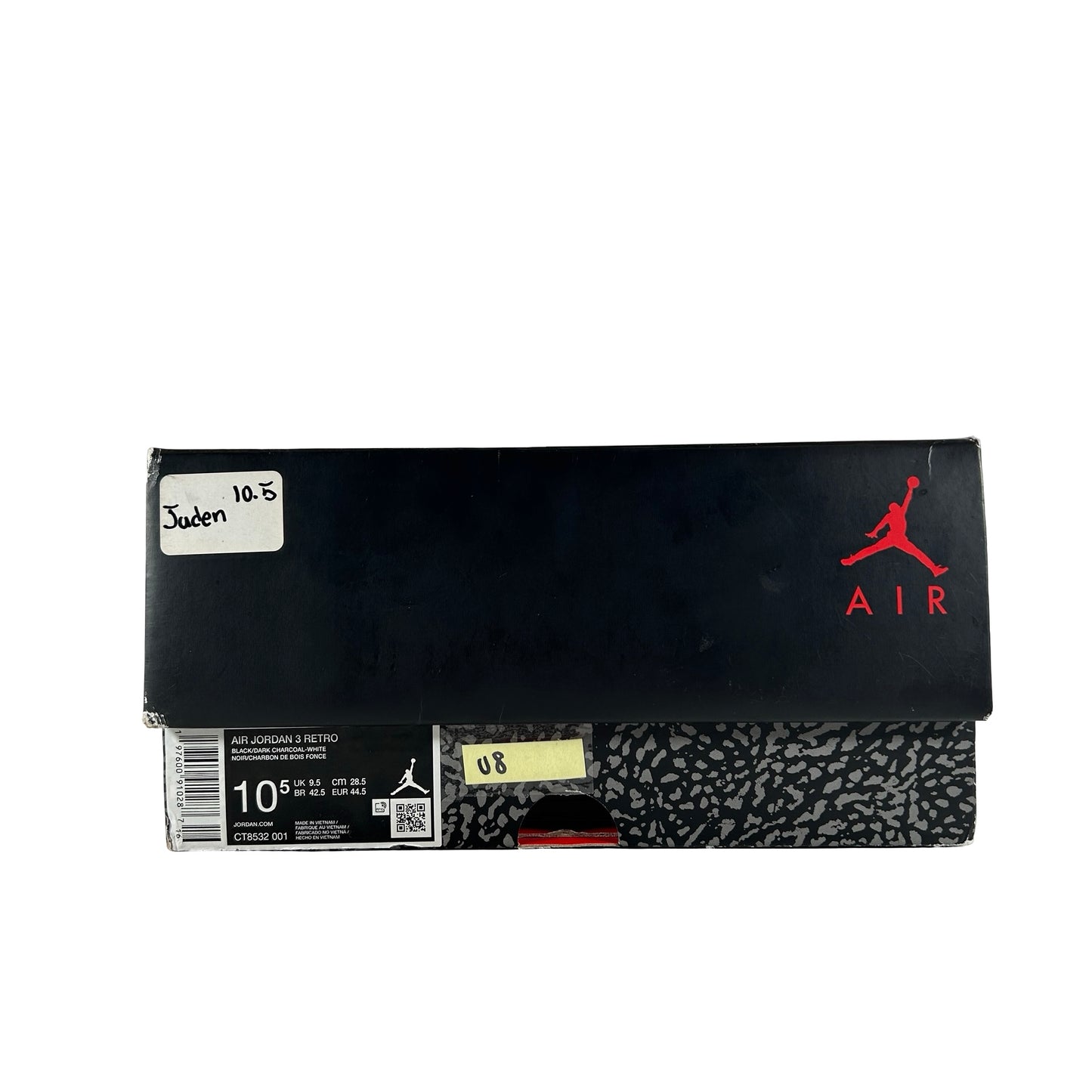 CT8532 001 Jordan 3 Retro Black Cat (2025) [USED] - 10.5 M (Used8)