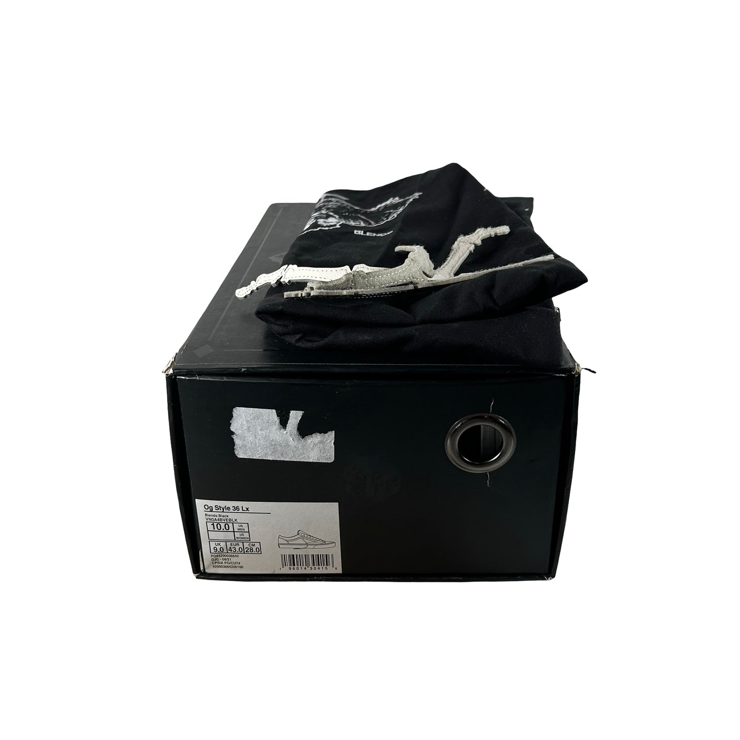 VN0A4BVEBLK Vans OG Style 36 Blends Bones Magic Tape Pack Black [USED] - 10 M (Used)