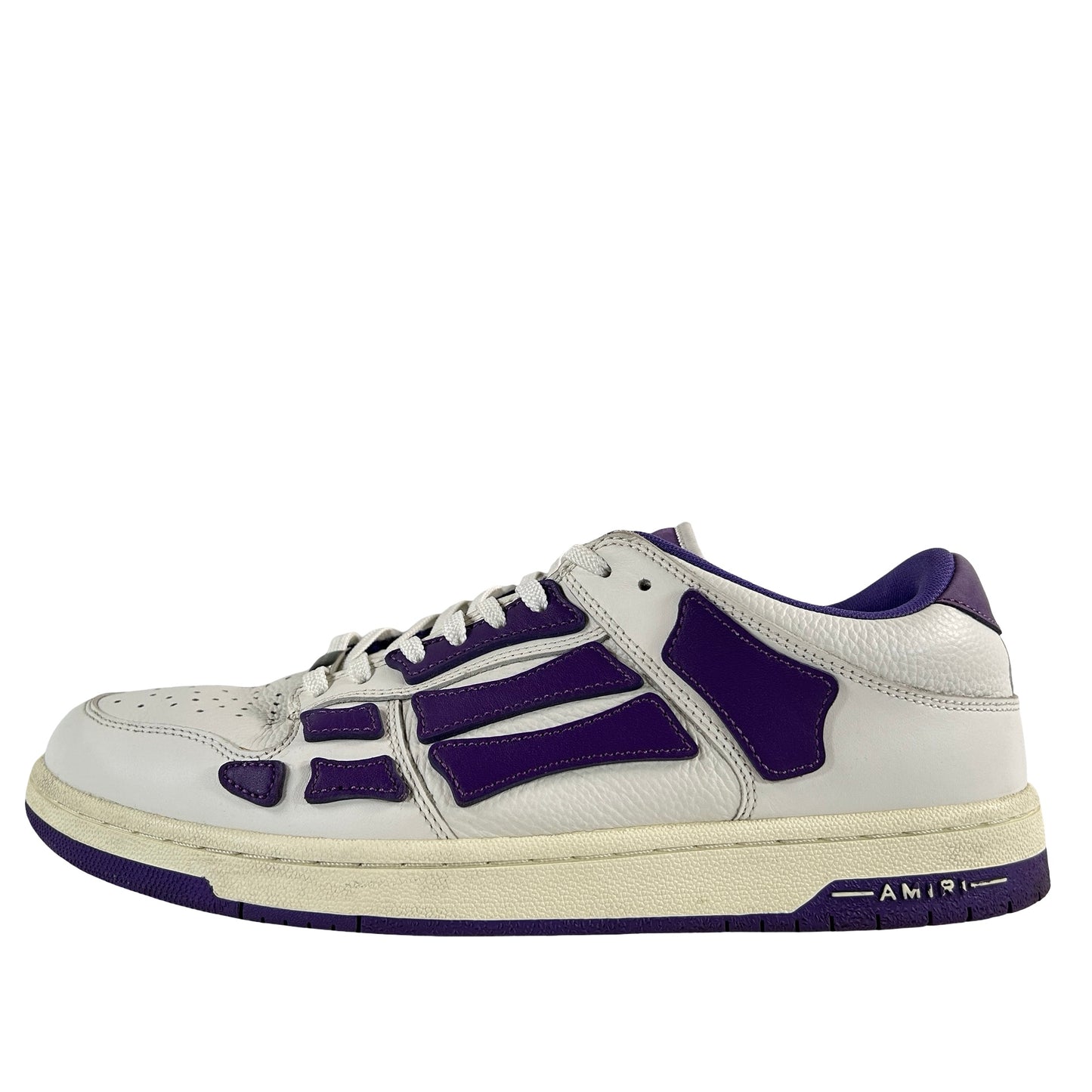 PS22MFS003 196 AMIRI Skel Top Low White Purple [USED] - 12 (Used)