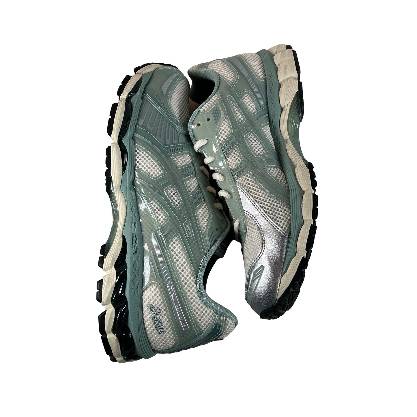 1203A675 100 ASICS Gel-Kayano 12.1 Kith Cream Sage [USED] - 10 M (Used)