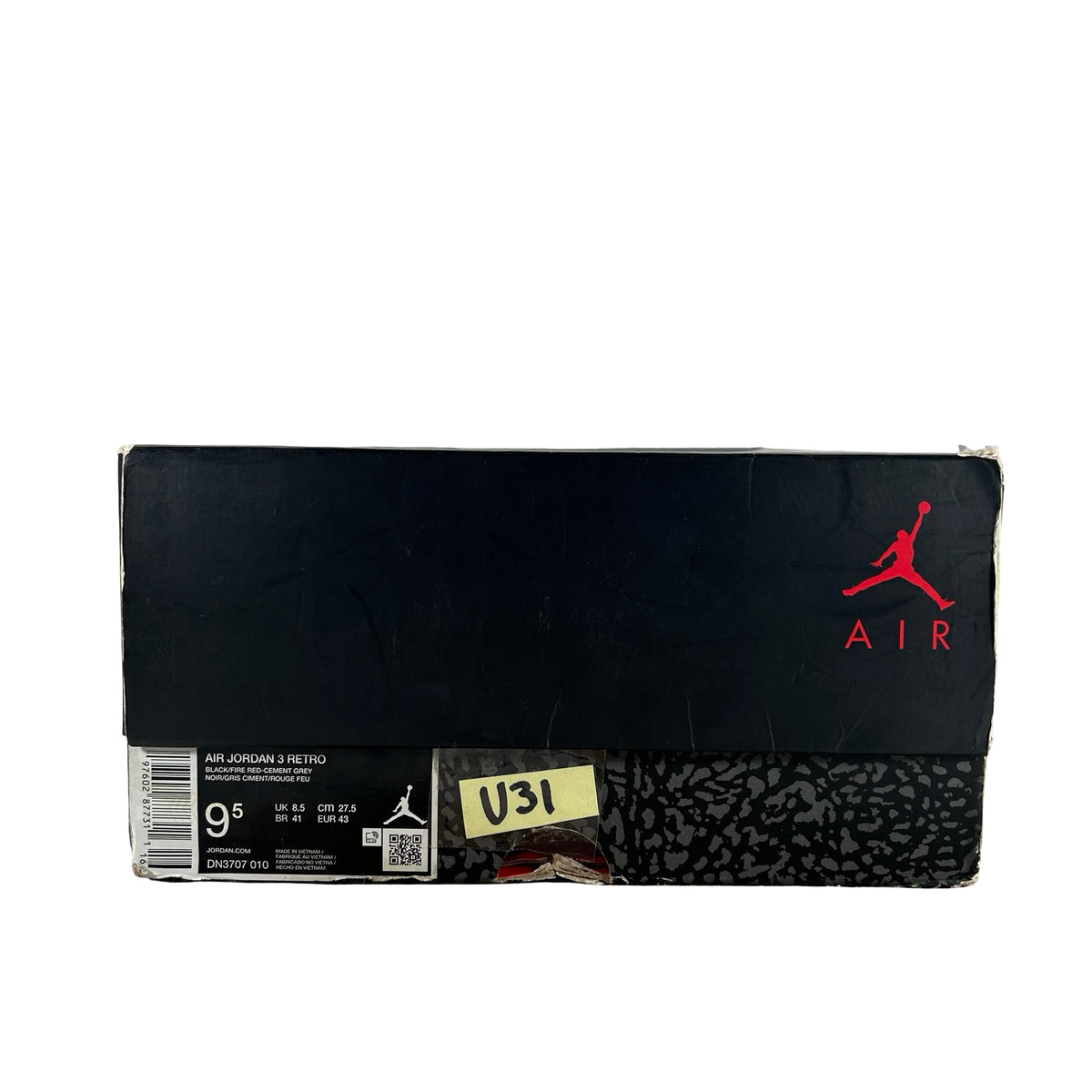 DN3707 010 Jordan 3 Retro Black Cement Reimagined (2024) [USED] - 9.5 M (Used31)