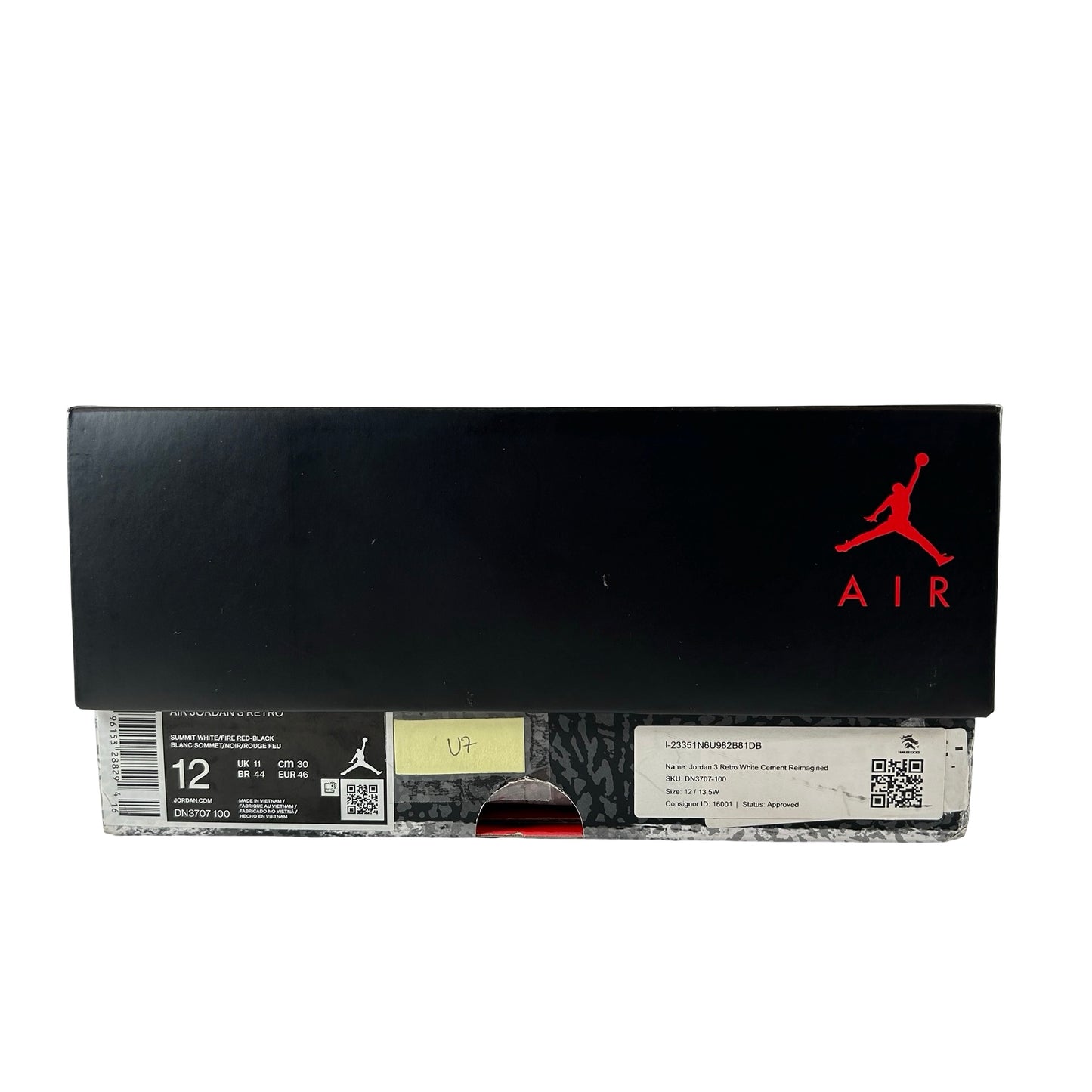 DN3707 100 Jordan 3 Retro White Cement Reimagined [USED] - 12 M (Used7) (Replace Lid)