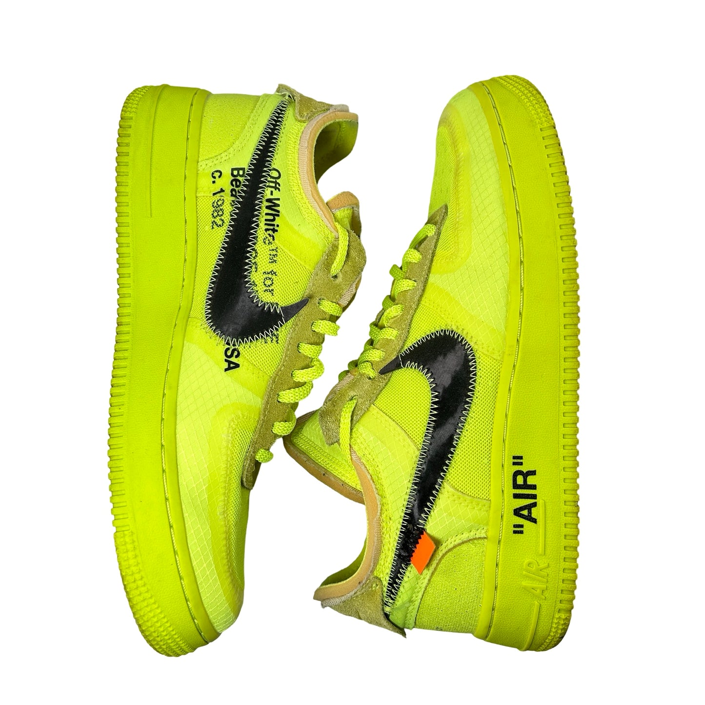 AO4606 700 Nike Air Force 1 Low Off-White Volt [USED] - 7 M (Used2)