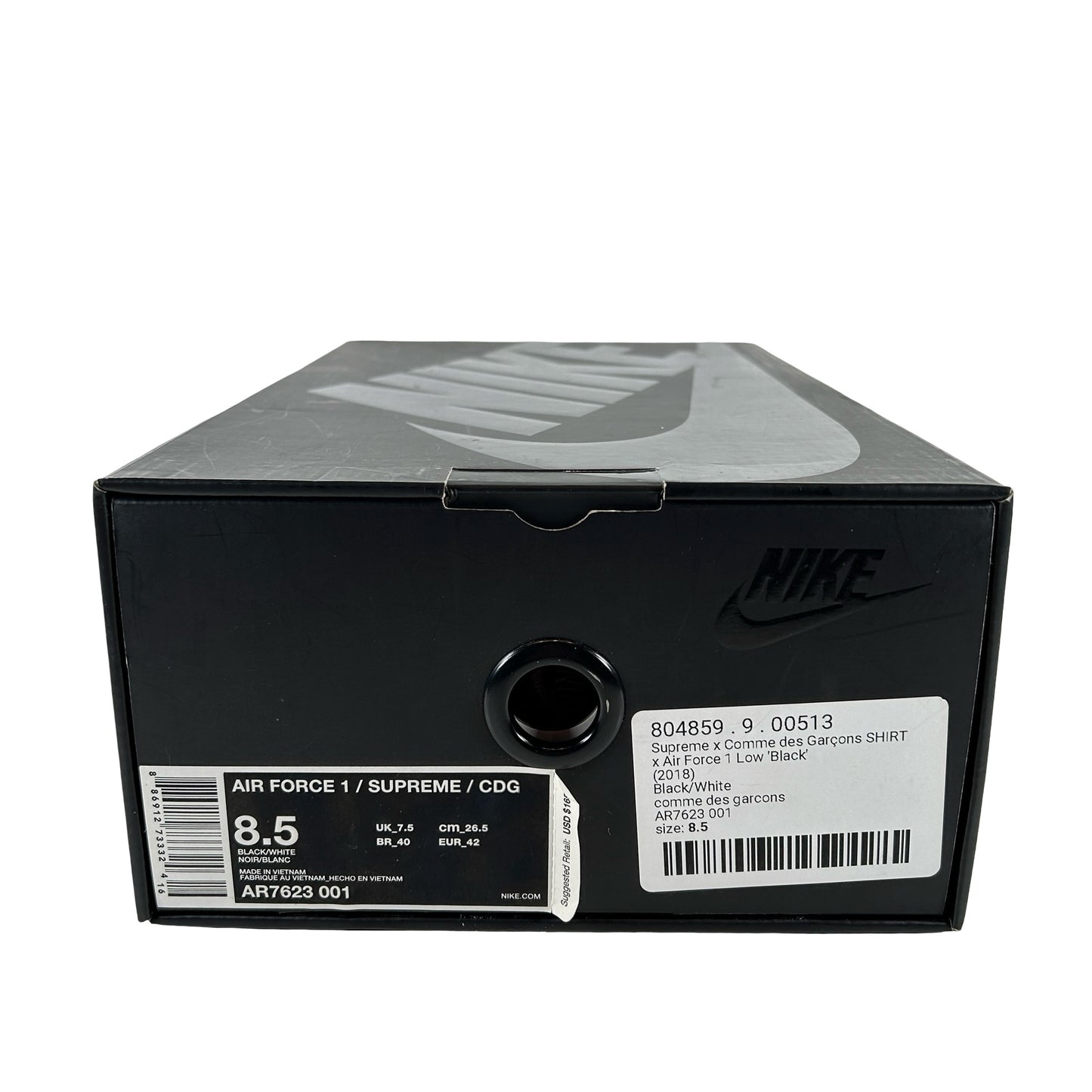 AR7623 001 Nike Air Force 1 Low Supreme x Comme des Garcons (2018) [USED] - 8.5 M (Used)