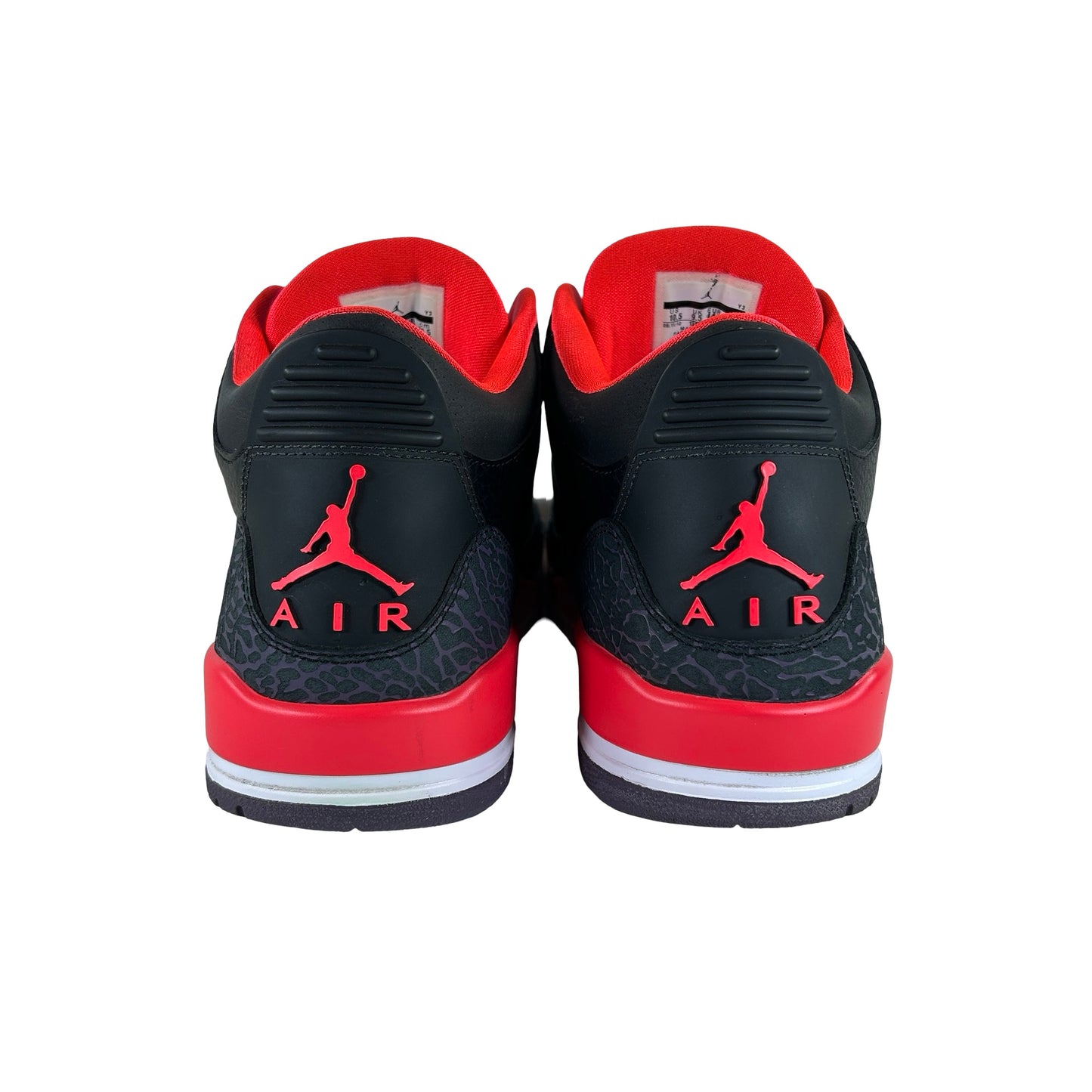 136064 005 Jordan 3 Retro Crimson [USED] - 10.5 M (Used) (Replace Box) (No Insoles)