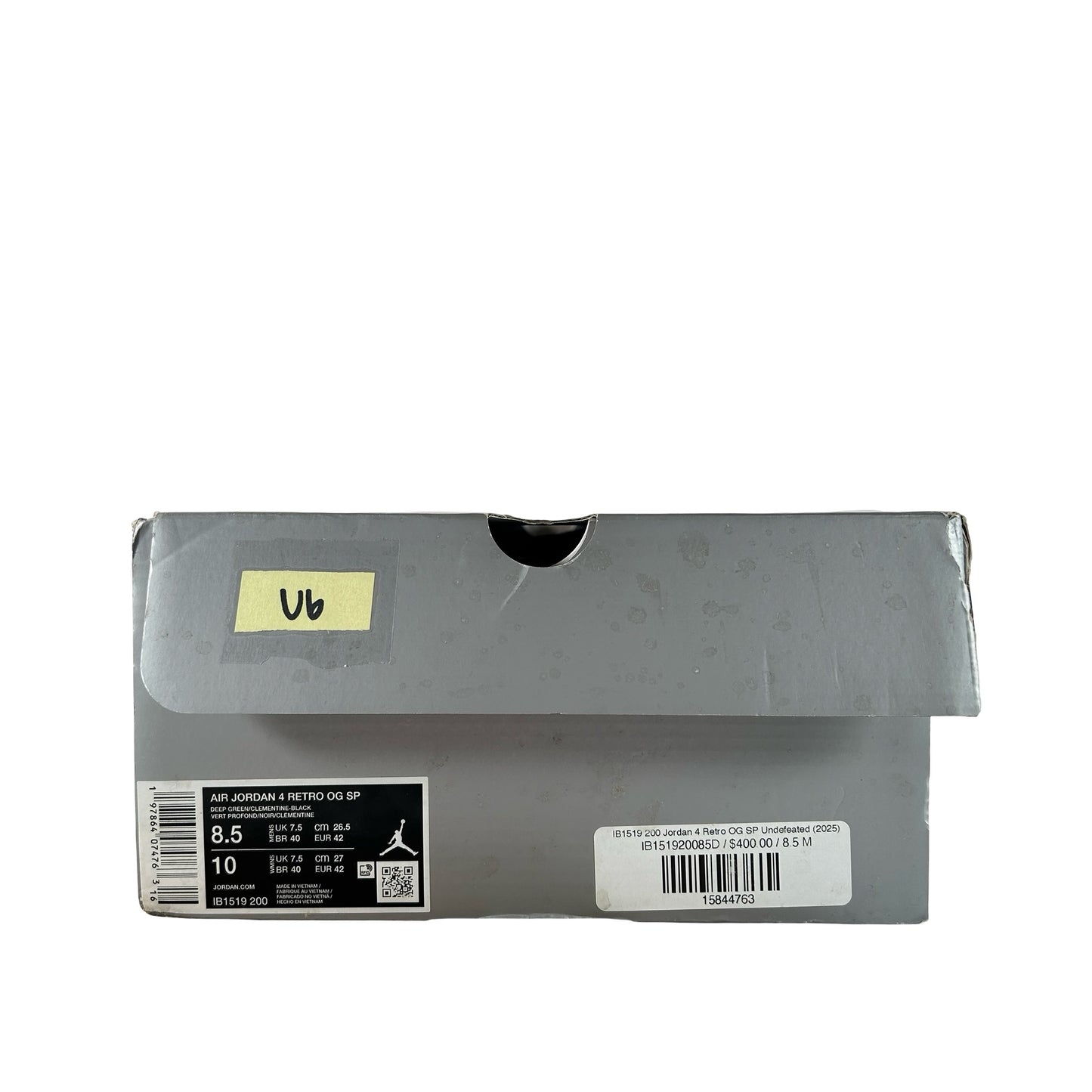 IB1519 200 Jordan 4 Retro OG SP Undefeated (2025) [USED] - 8.5 M (Used6)