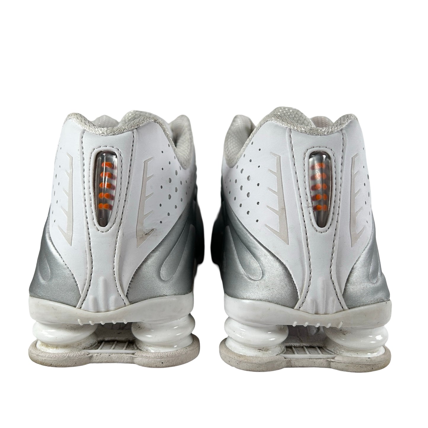 AR3565 101 Nike Shox R4 White Metallic Silver (2019/2024) (W) [Used] - 11 W (Used) (No Box)