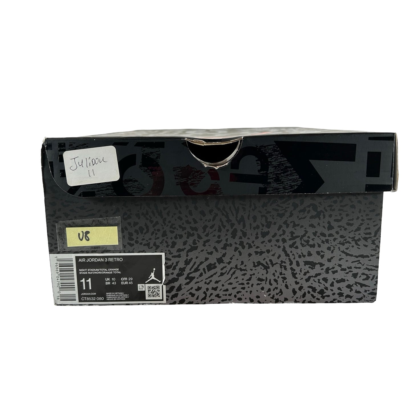 CT8532 080 Jordan 3 Retro Fear Pack (2023) [USED] - 11 M (Used8)