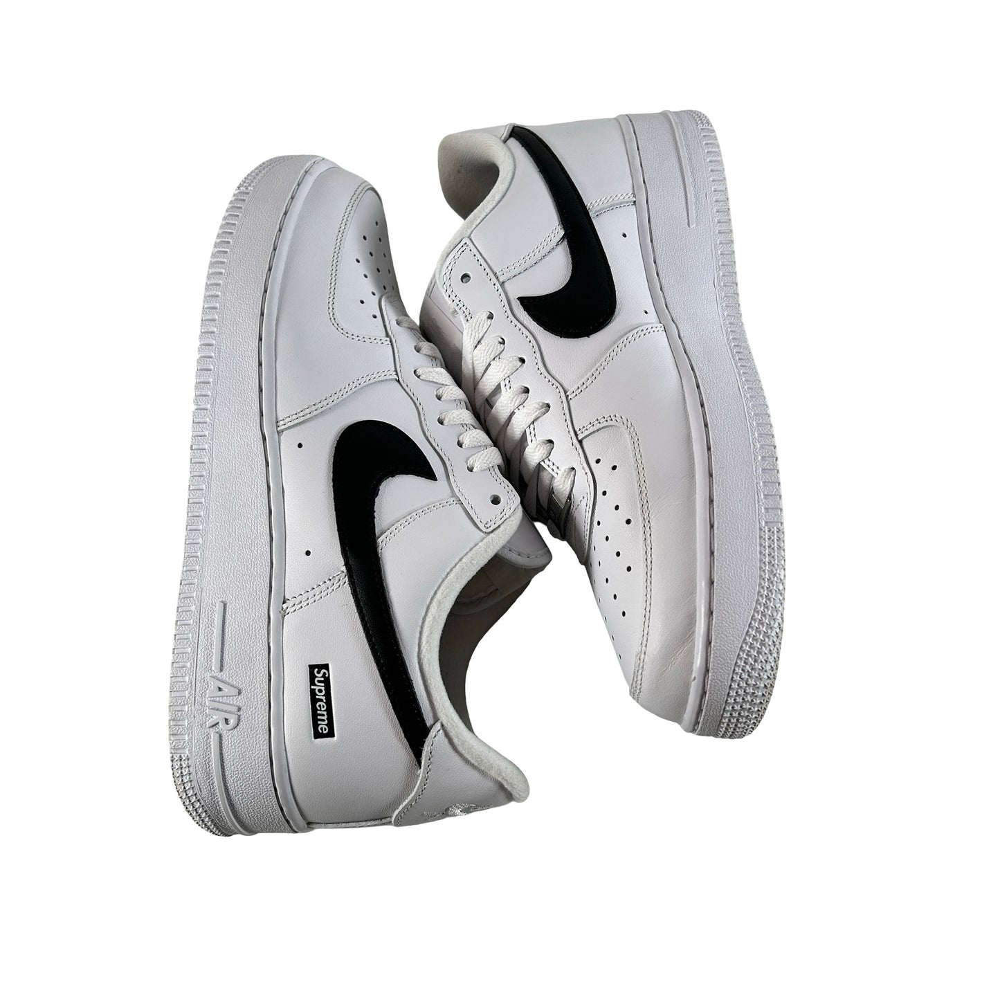 CU9225 102 Nike Air Force 1 Low Supreme White Black [USED] - 9.5 M (Used)