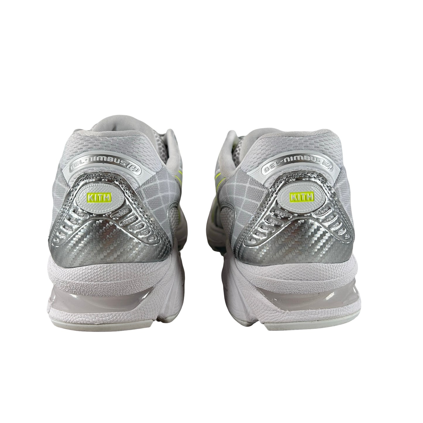 1203A844 100 ASICS Gel-Nimbus 10.1 Kith White Pure Silver [USED] - 11.5 M (Used) (Replace Box)