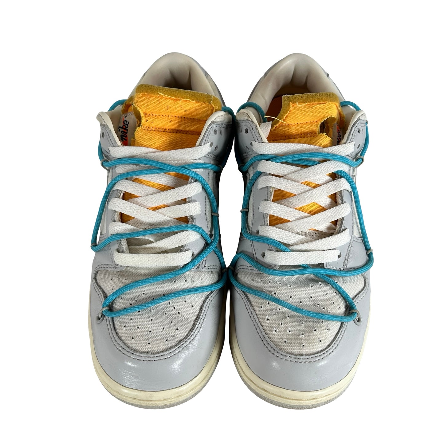 DM1602 115 Nike Dunk Low Off-White Lot 2 [USED] - 9 M (Used) (Missing Zip Tie)