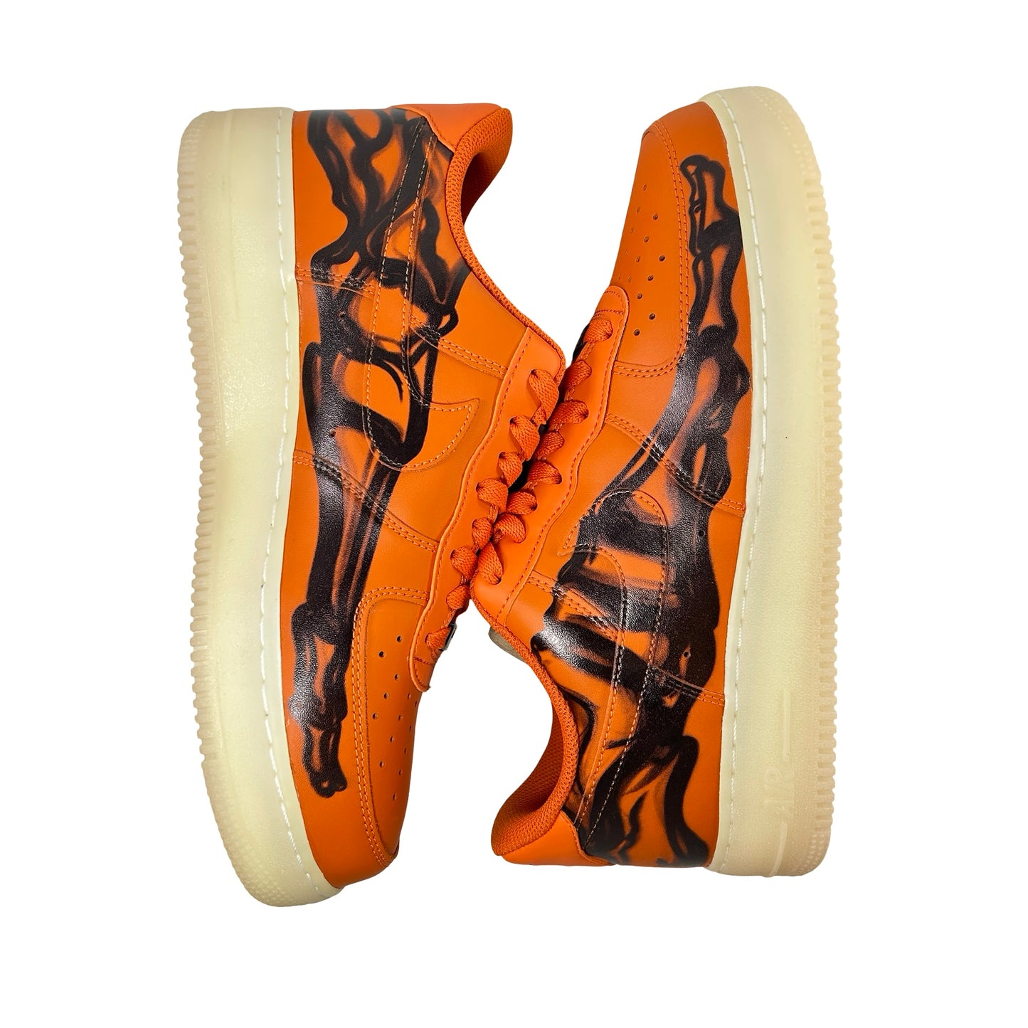 CU8067 800 Nike Air Force 1 Low Orange Skeleton Halloween [CONDITIONAL] - 9.5 (Yellowing)