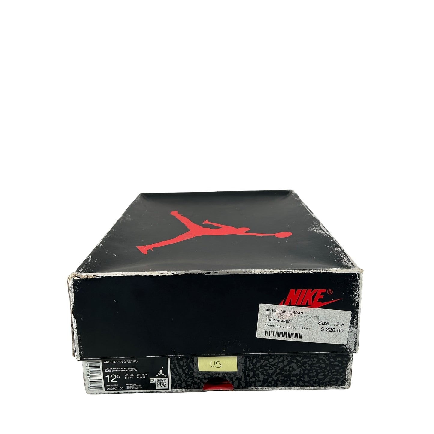 DN3707 100 Jordan 3 Retro White Cement Reimagined [USED] - 12.5 M (Used5)