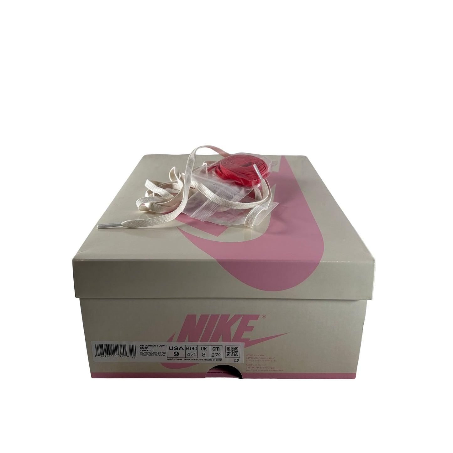 IQ7604 101 Jordan 1 Retro Low OG SP Travis Scott Sail Tropical Pink [USED] - 9 M (Used)