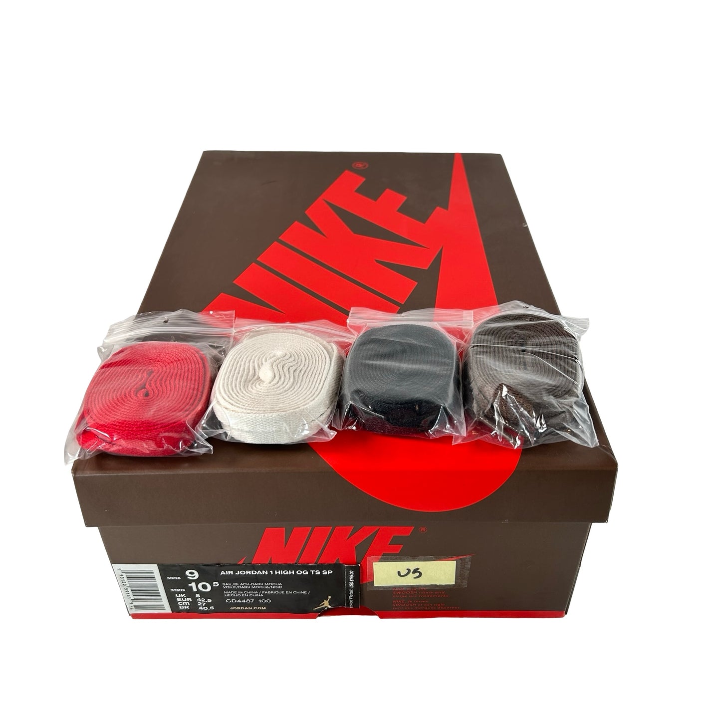 CD4487 100 Jordan 1 Retro High OG SP Travis Scott Mocha [USED] - 9 M (Used5)