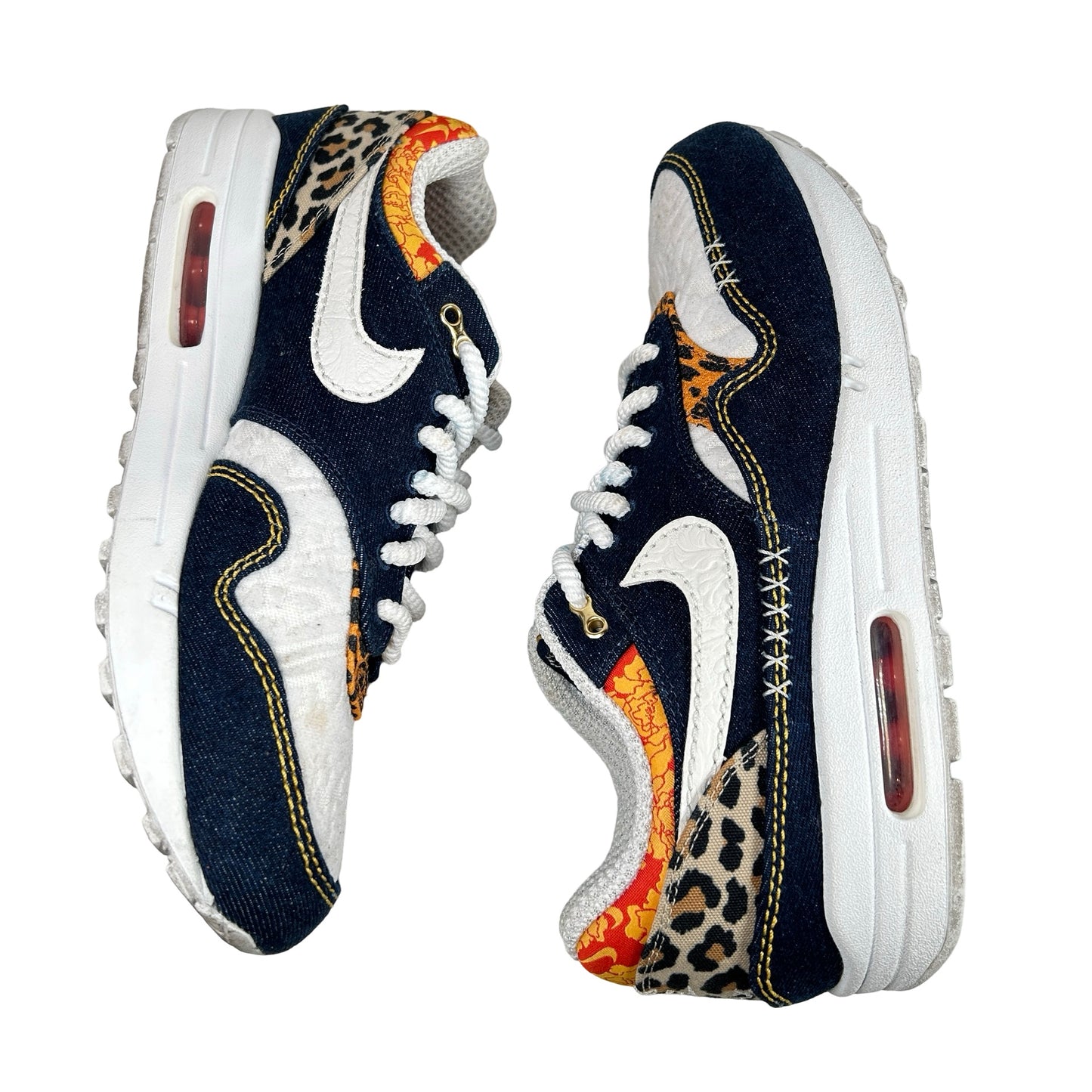 FJ4452 432 Nike Air Max 1 Premium Denim Leopard [USED] - 11.5 M (Used)