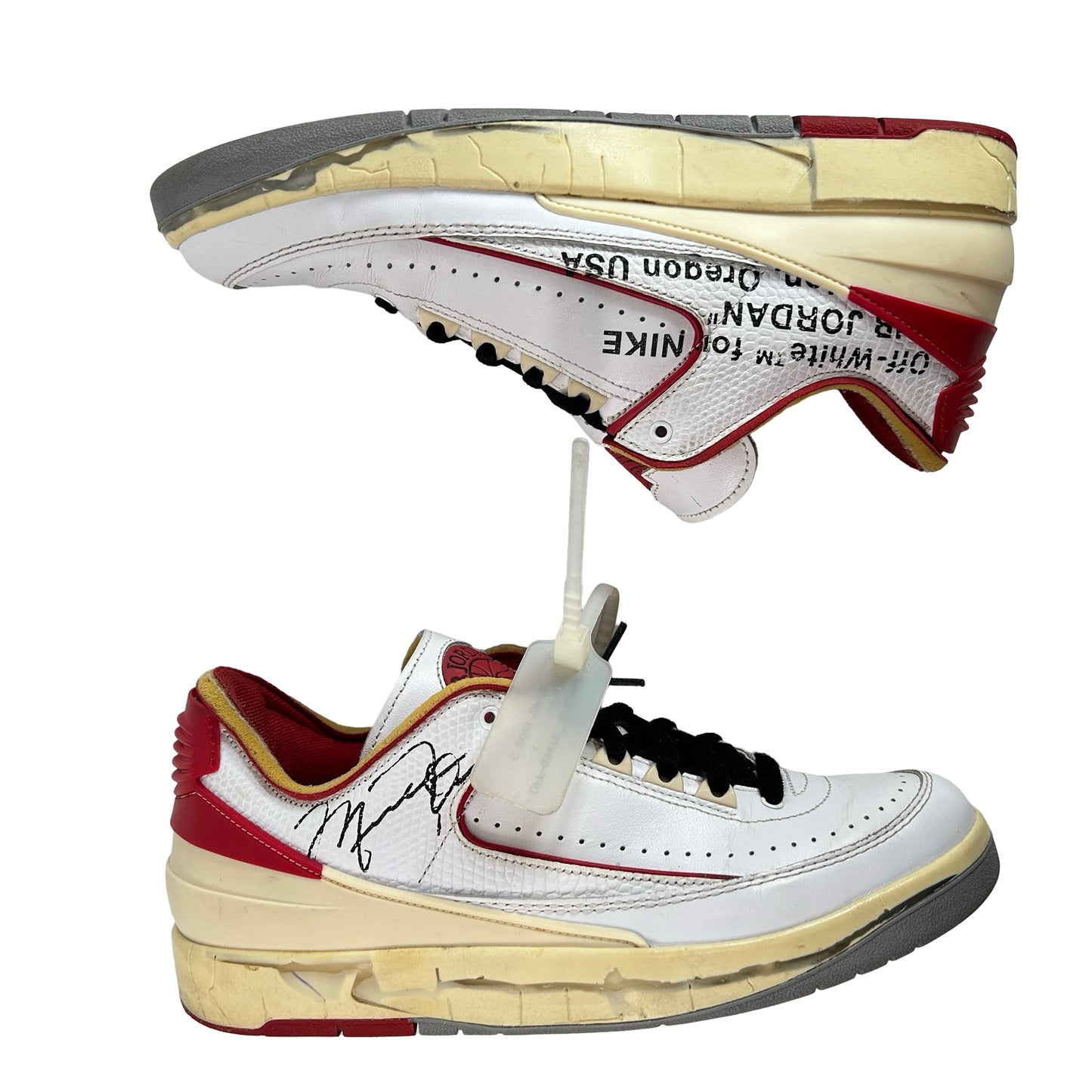 DJ4375 106 Jordan 2 Retro Low SP Off-White White Red [USED] - 9 M (Used3)