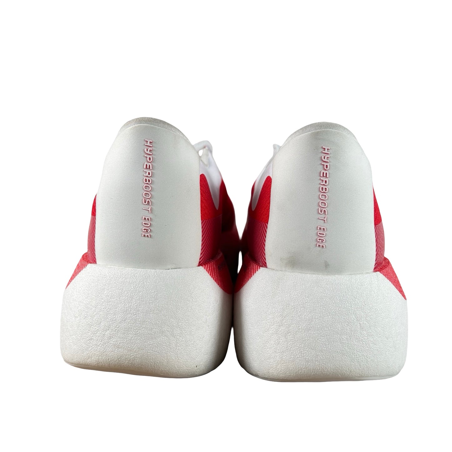 KI1913 adidas Hyper Boost Edge White Pure Ruby - 14 M (No Box) (Markings on Outsole)