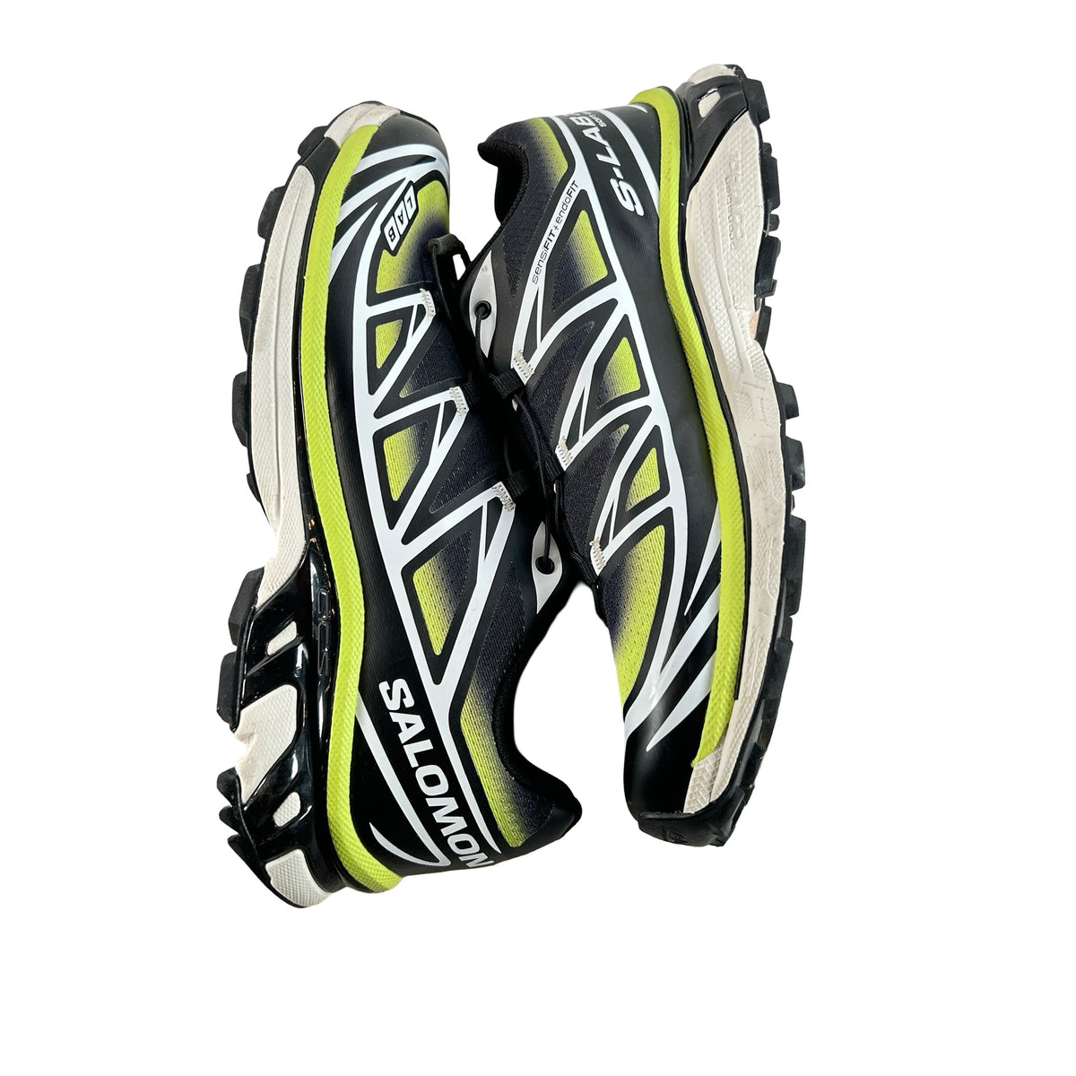 L47977400 Salomon XT-6 Skyline Black Sharp Green [USED] - 9.5 M (Used) (No Box)