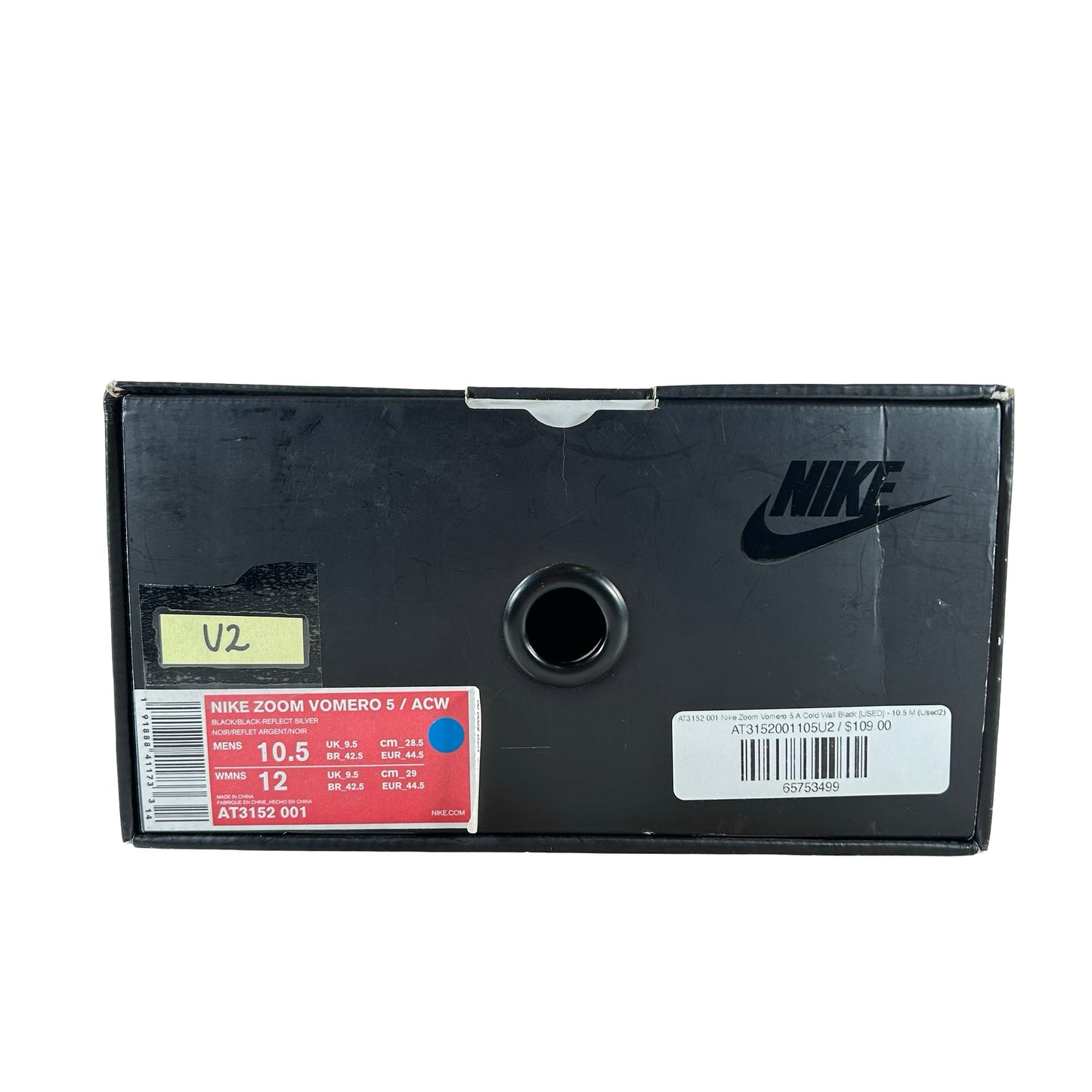 AT3152 001 Nike Zoom Vomero 5 A Cold Wall Black [USED] - 10.5 M (Used)