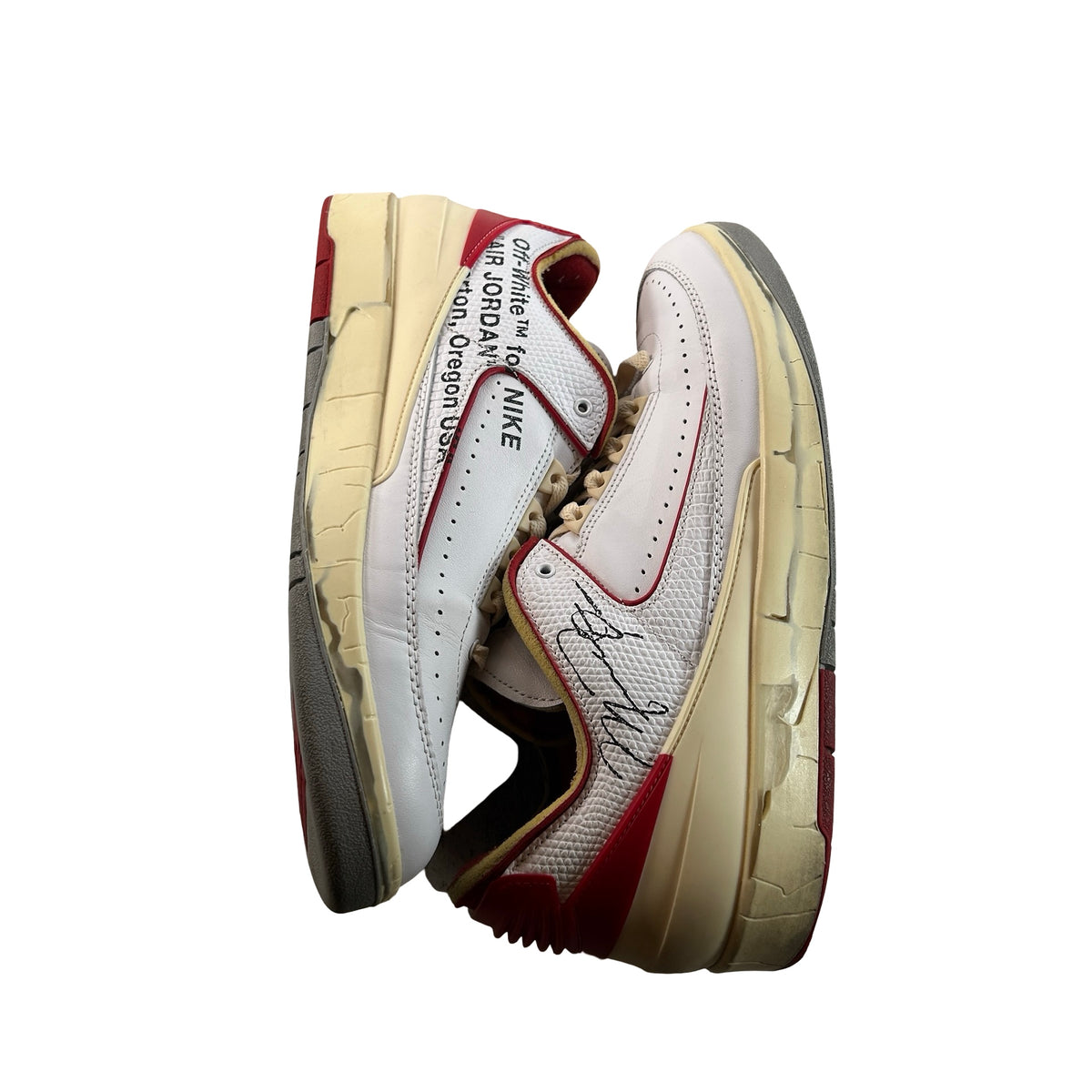 DJ4375 106 Jordan 2 Retro Low SP Off-White White Red [USED] - 11 M (Used2)